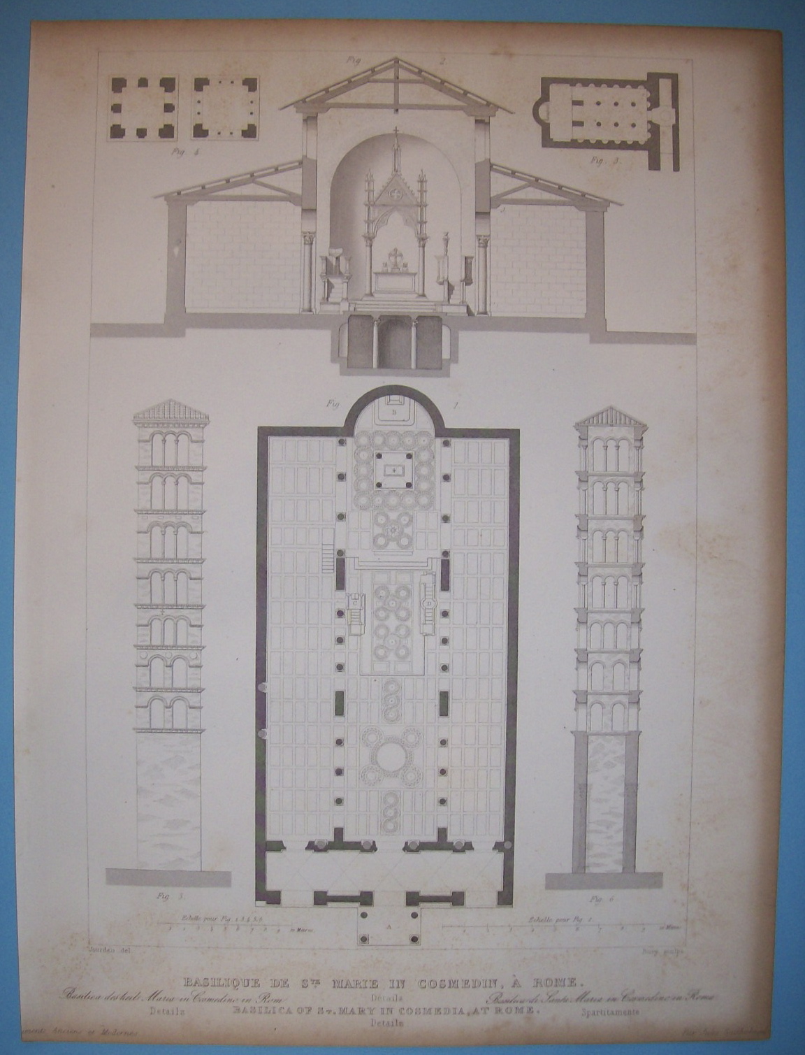 Basilique De St Marie In Cosmedin, A. Rome (Lithograph)