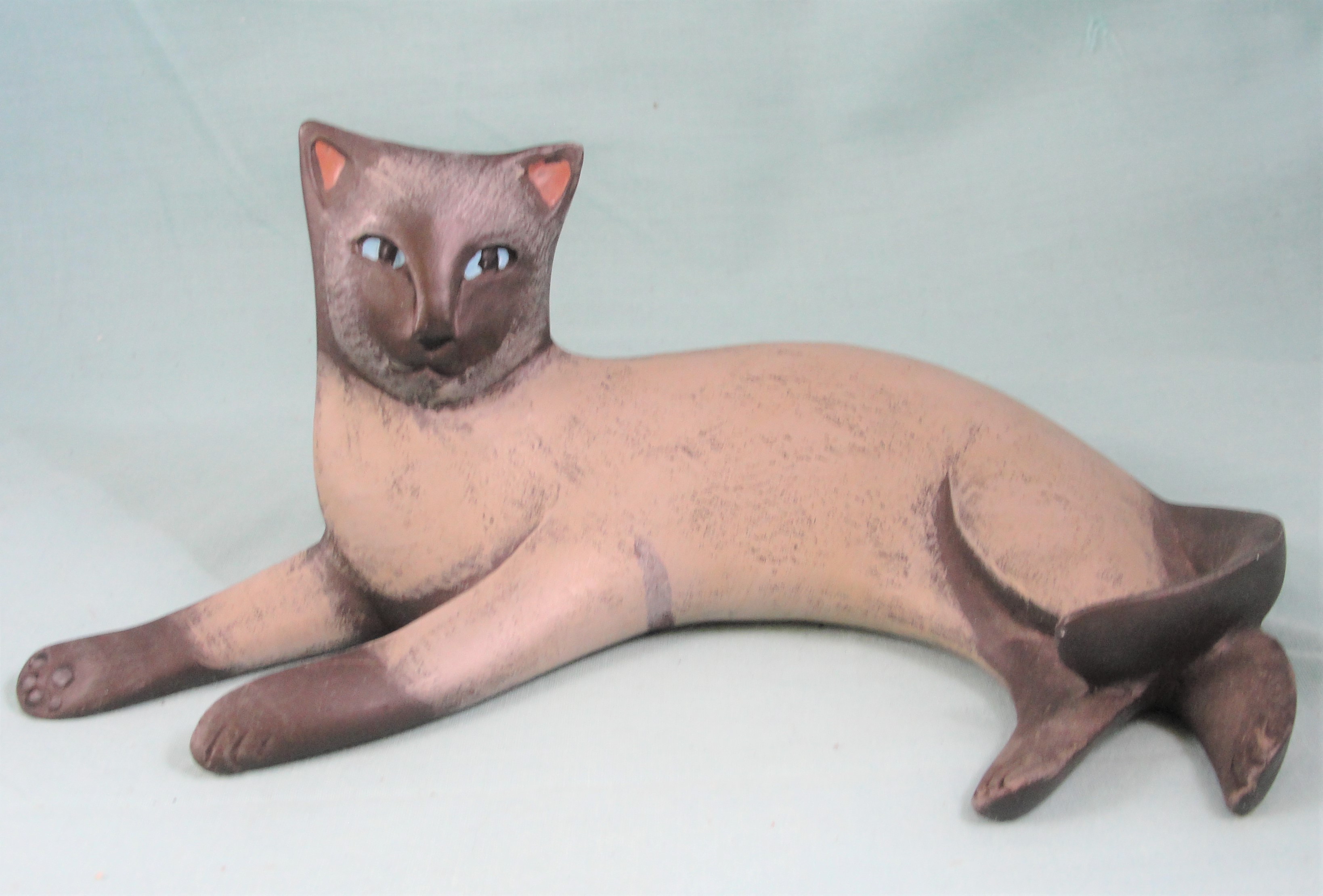 Lynda Pleet Menagerie Angular Lying Siamese Cat