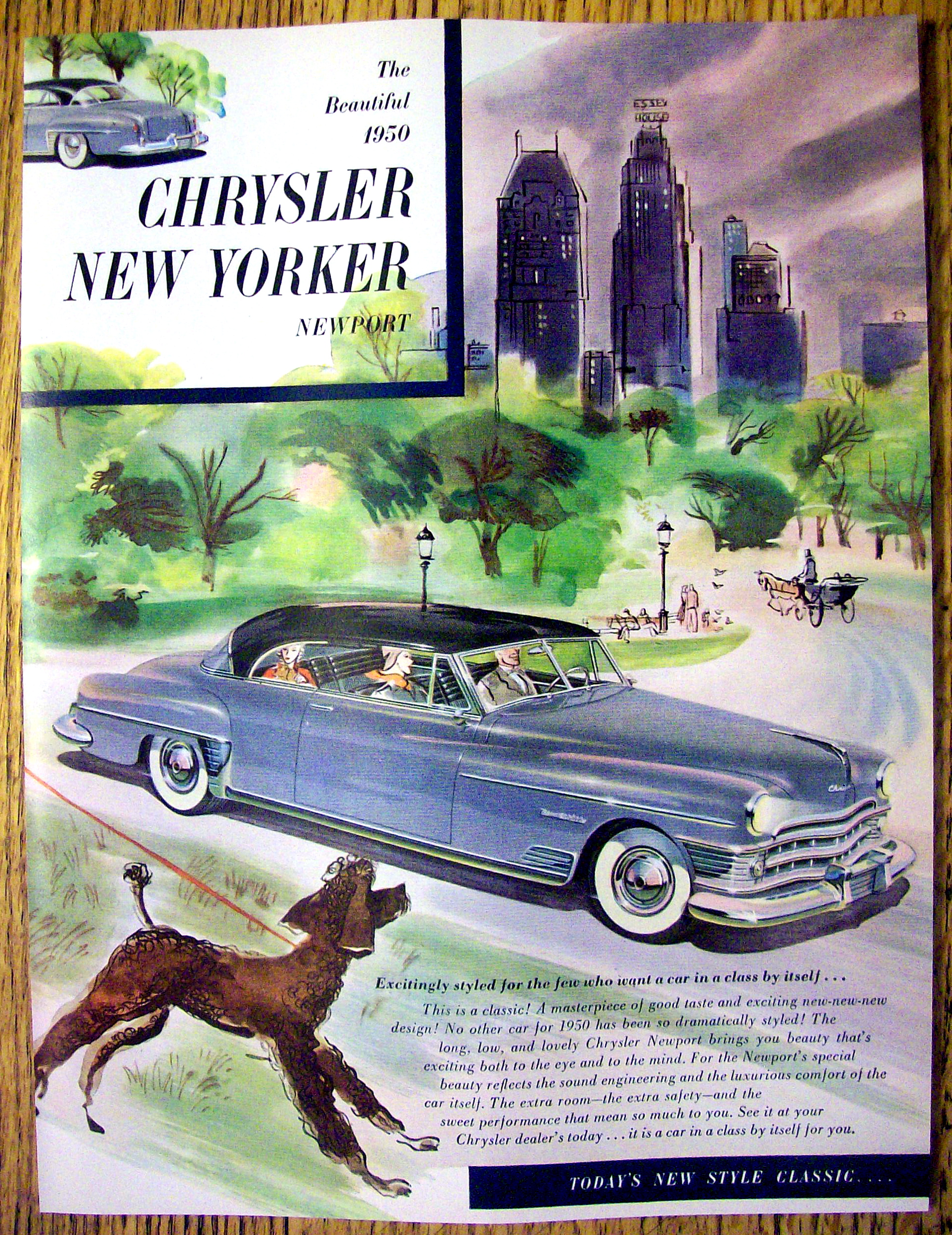 1950 Chrysler New Yorker Newport with Poodle