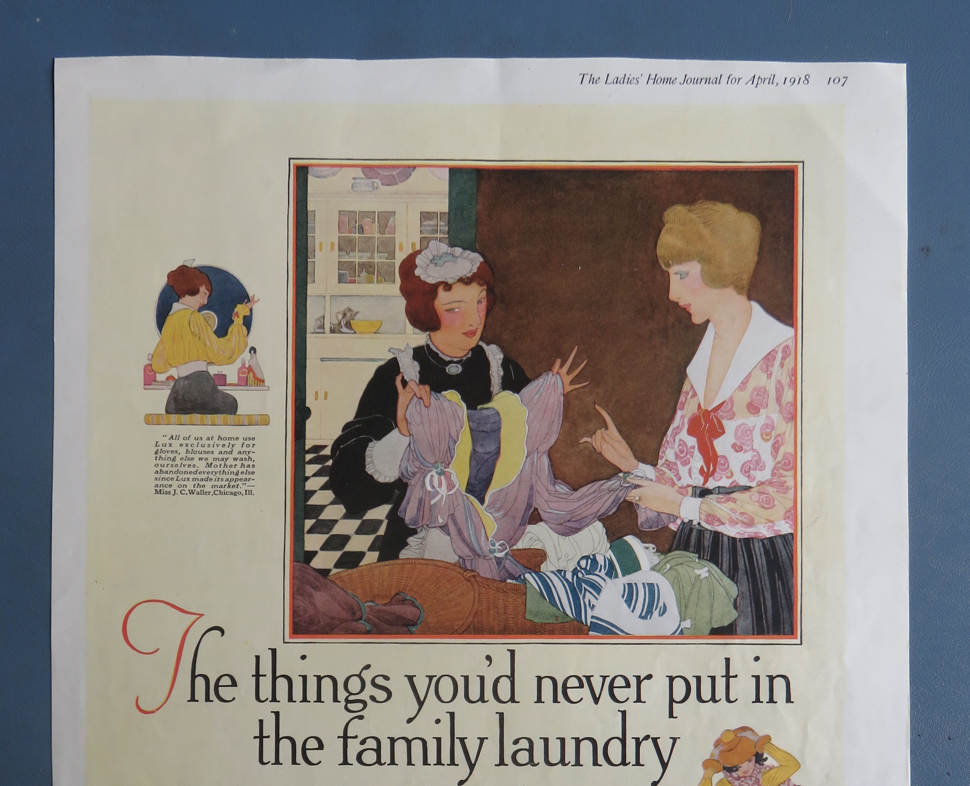 1918 Lux Soap with Woman & Maid Looking At Dress