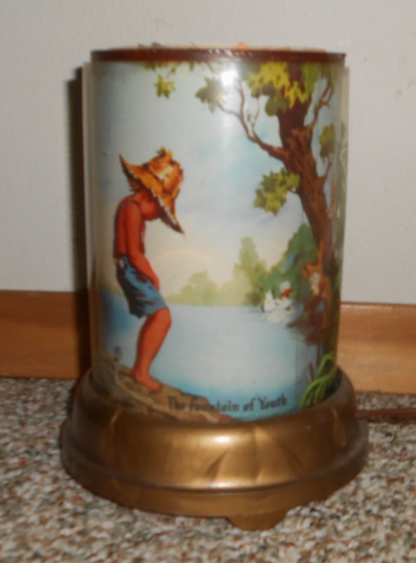 VINTAGE The Fountain Of Youth Roto-Vue Lamp - WORKING