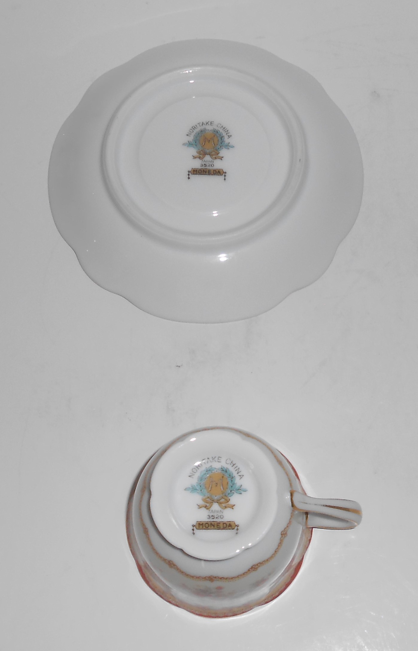 Noritake Porcelain China Moneda Demitasse Cup & Saucer