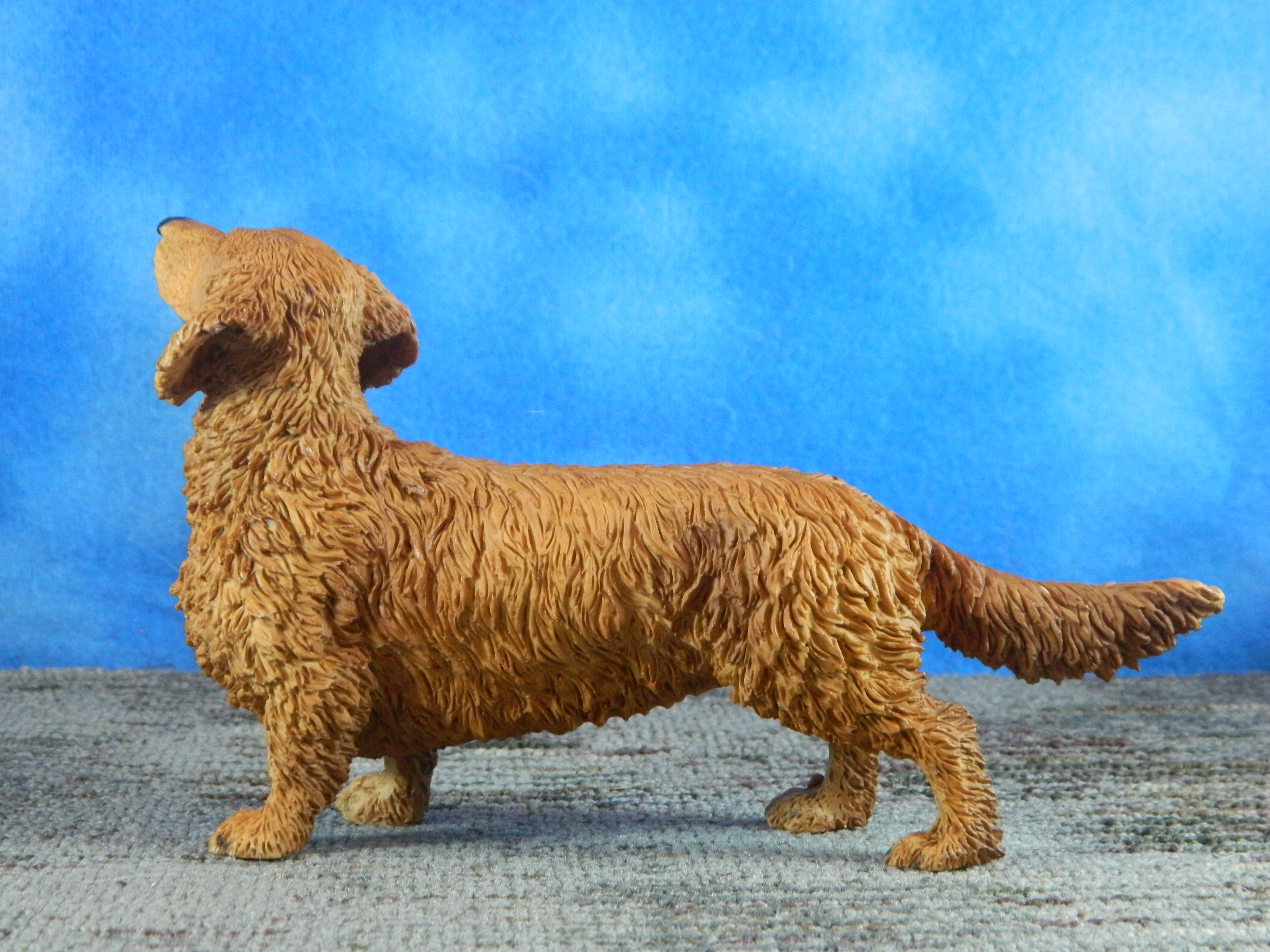Castagna Italy Alabaster Resin Long Hair Dachshund