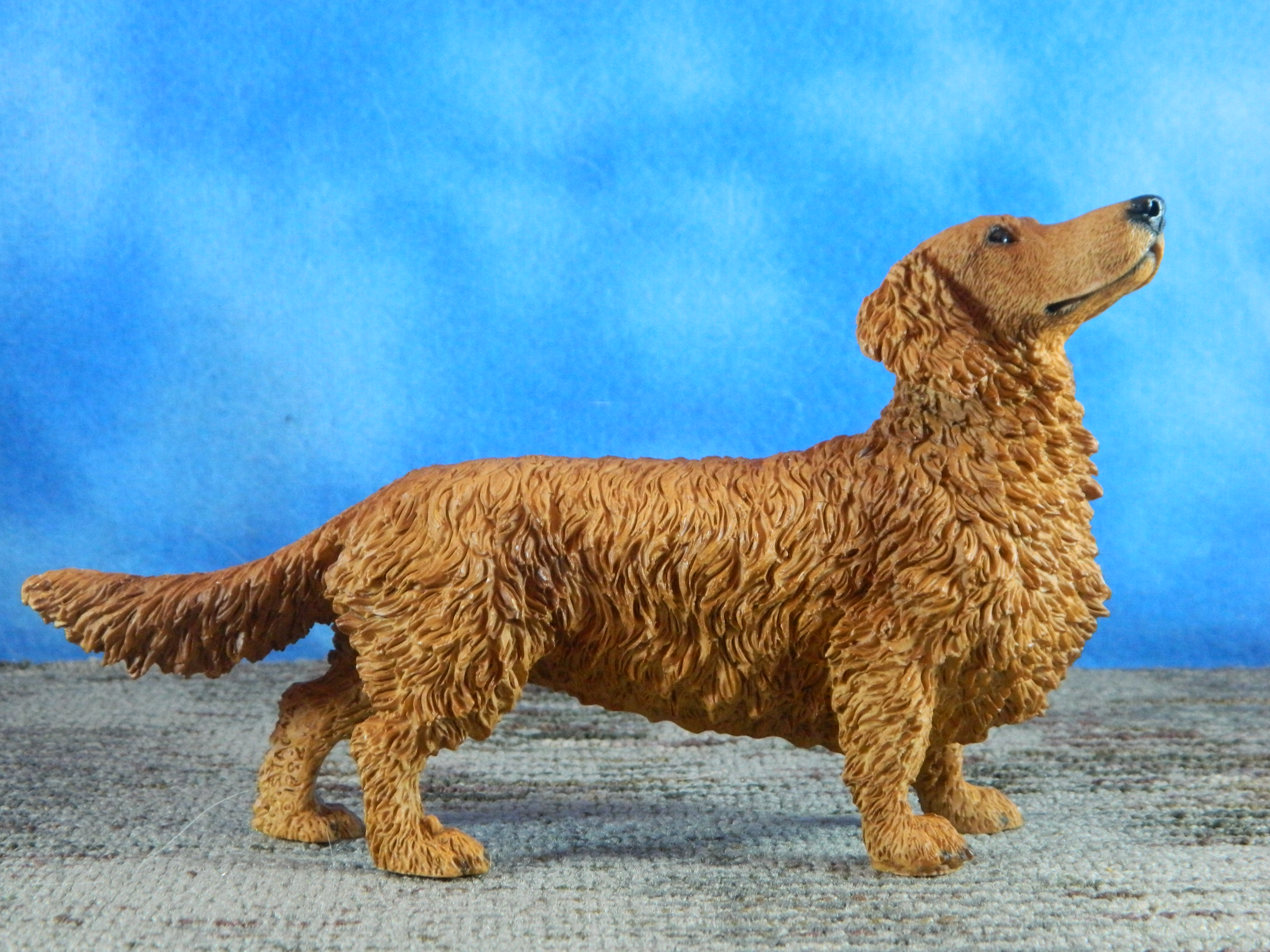 Castagna Italy Alabaster Resin Long Hair Dachshund