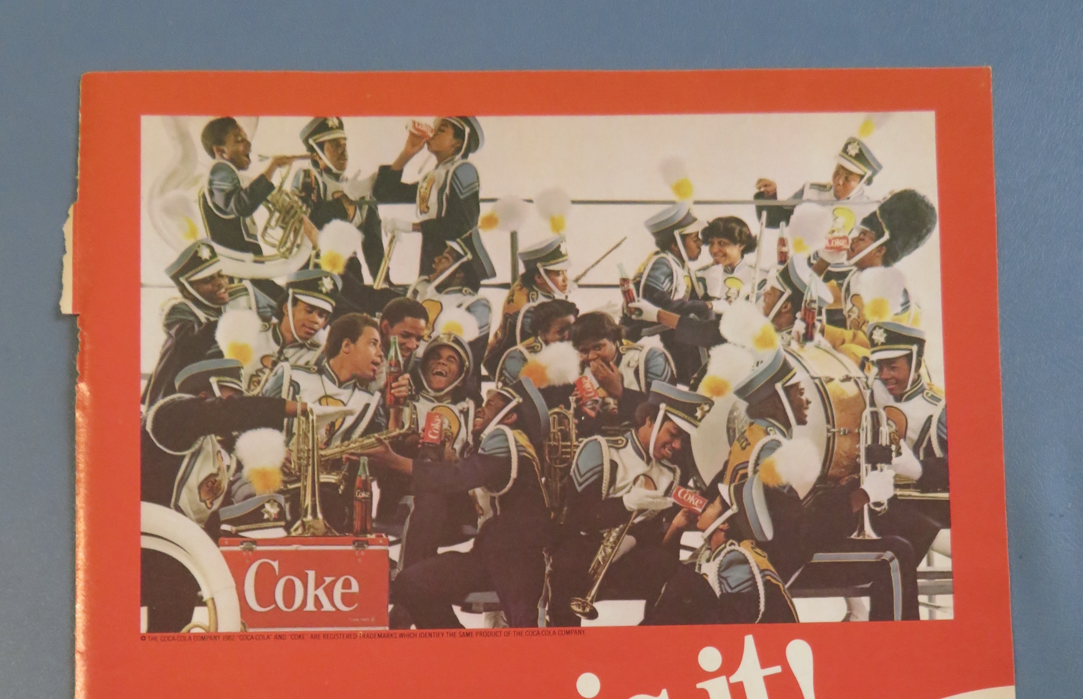 1982 Coca Cola (Coke) with School Band Drinking Coke