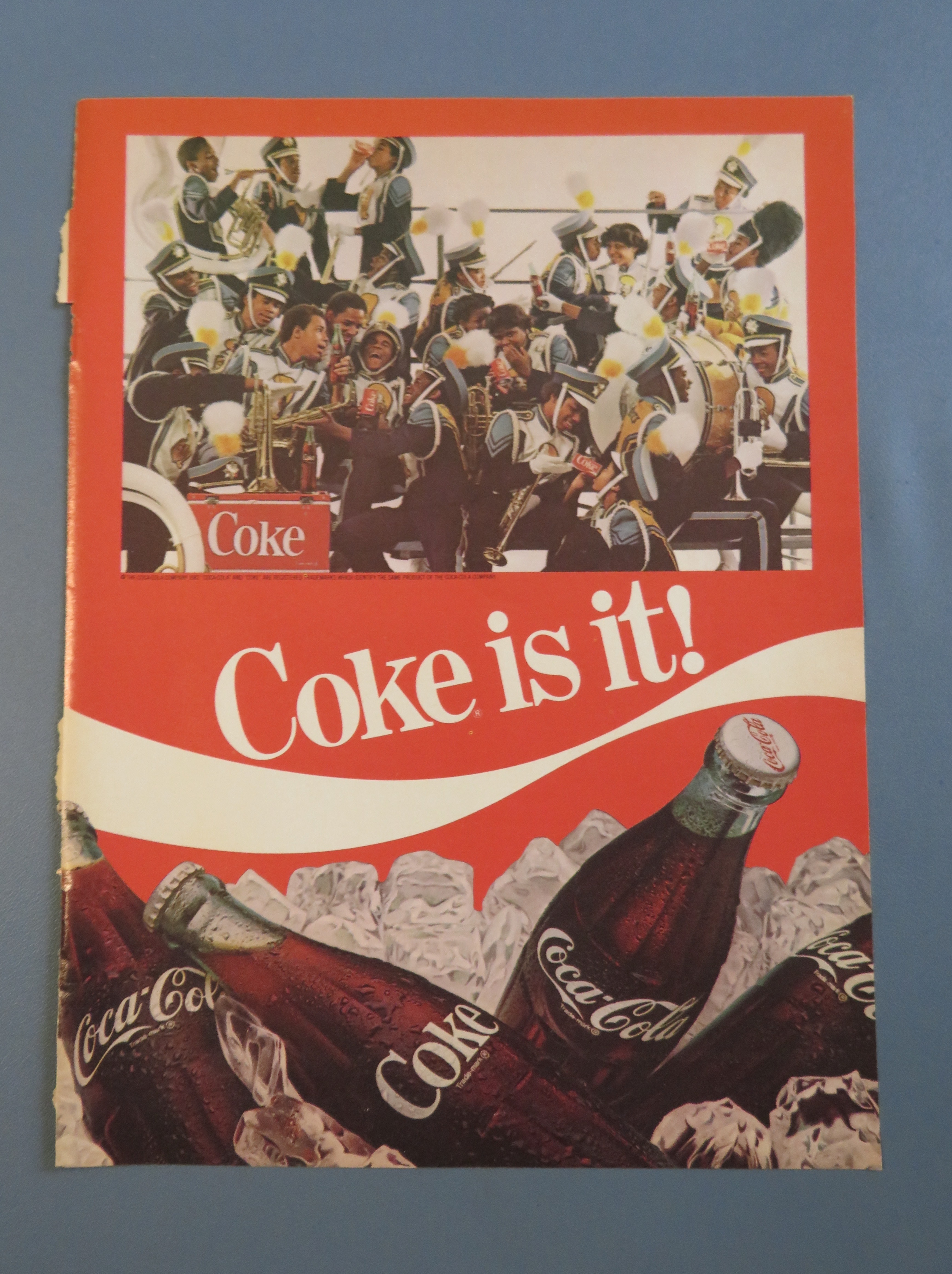 1982 Coca Cola (Coke) with School Band Drinking Coke
