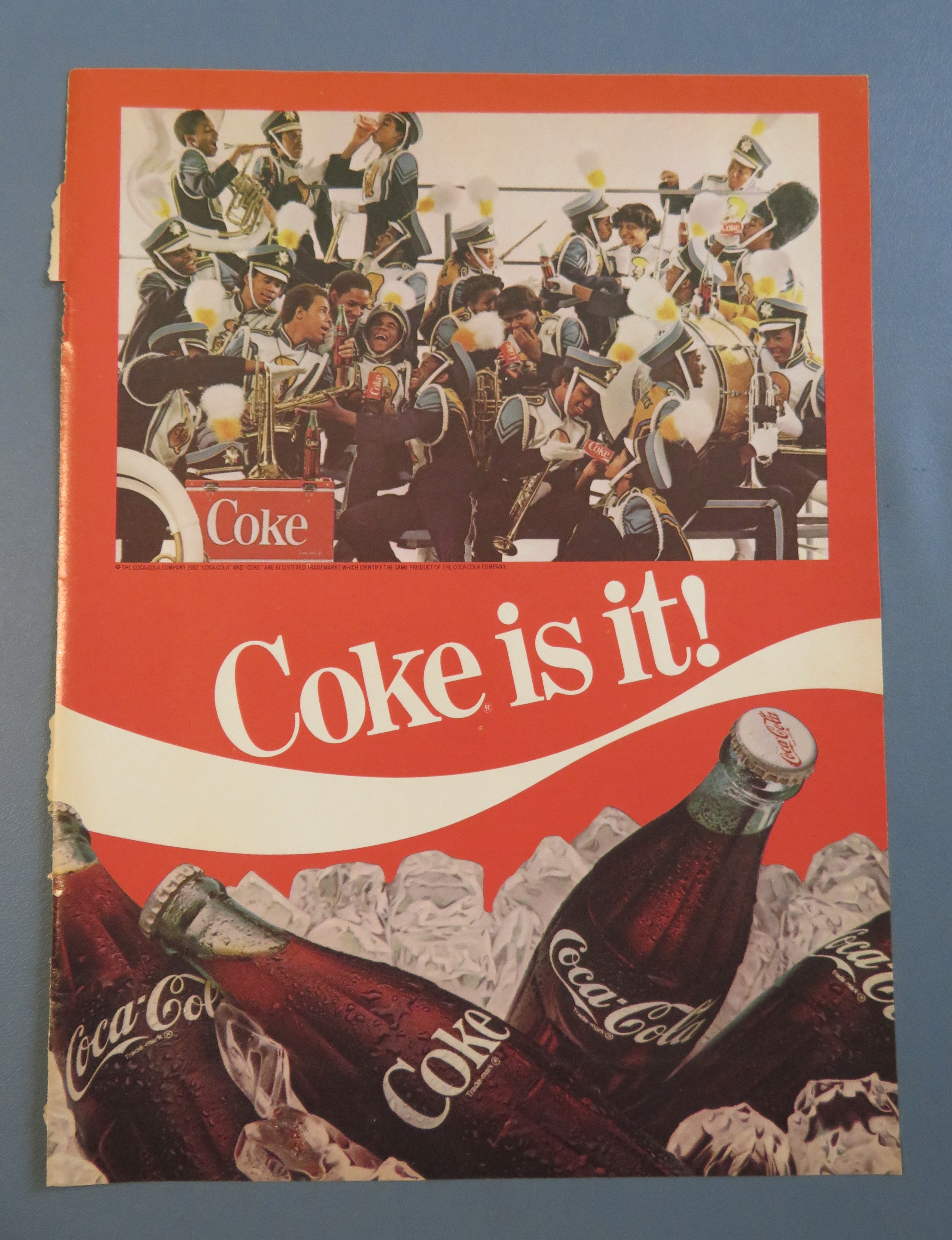1982 Coca Cola (Coke) with School Band Drinking Coke