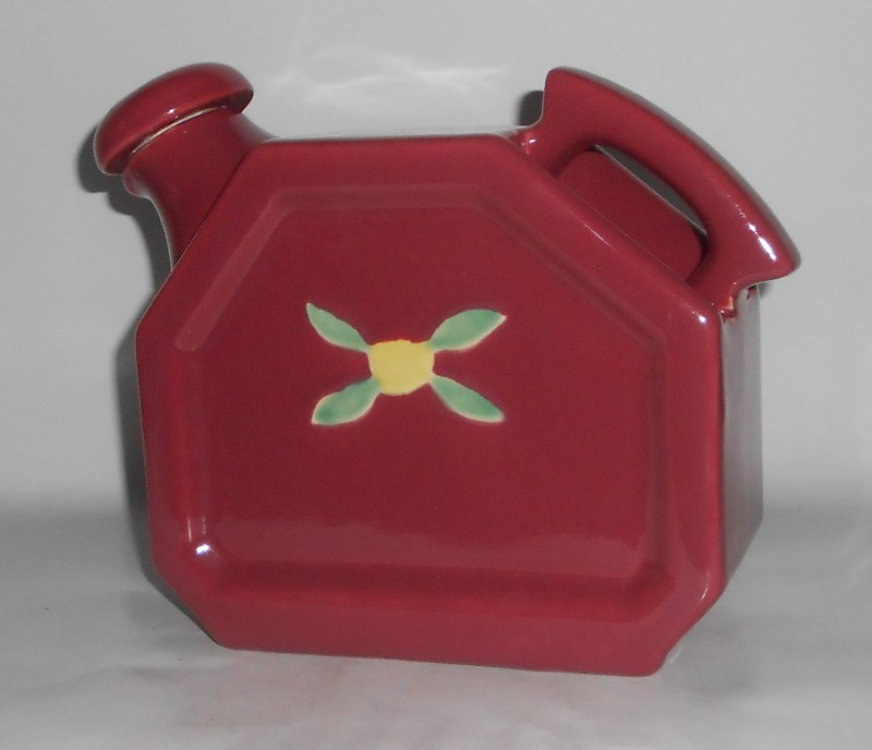 VINTAGE Coors Pottery Rosebud Red Water Server w/Cap - MINT