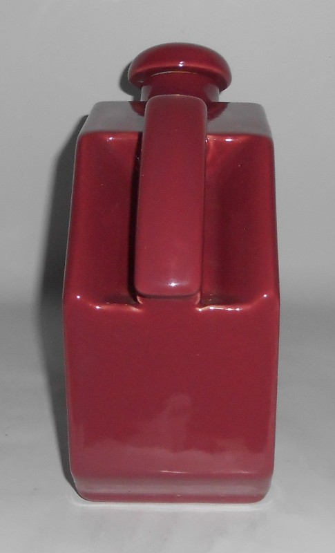 VINTAGE Coors Pottery Rosebud Red Water Server w/Cap - MINT