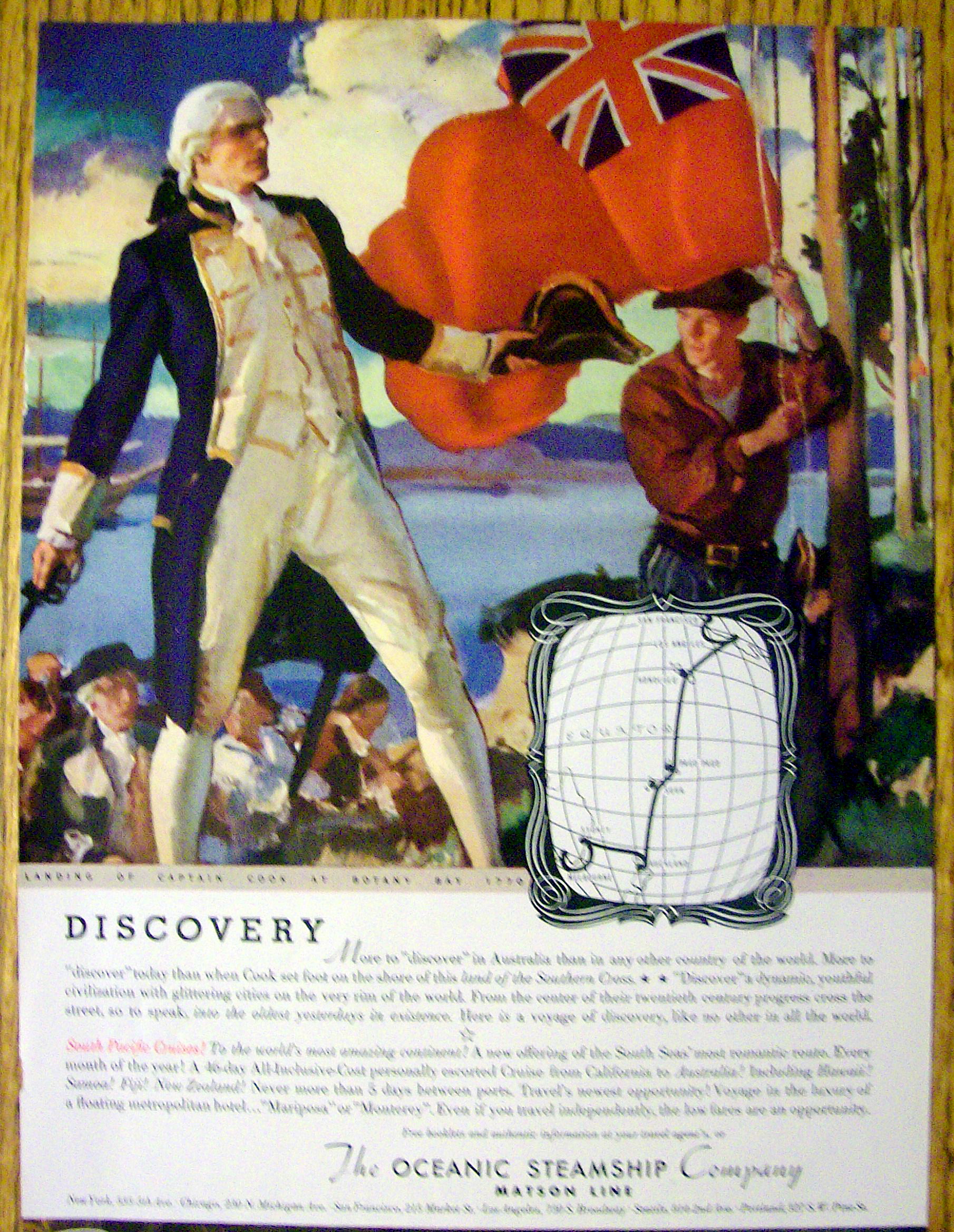 1934 Oceanic Steamship Company with Captain Cook