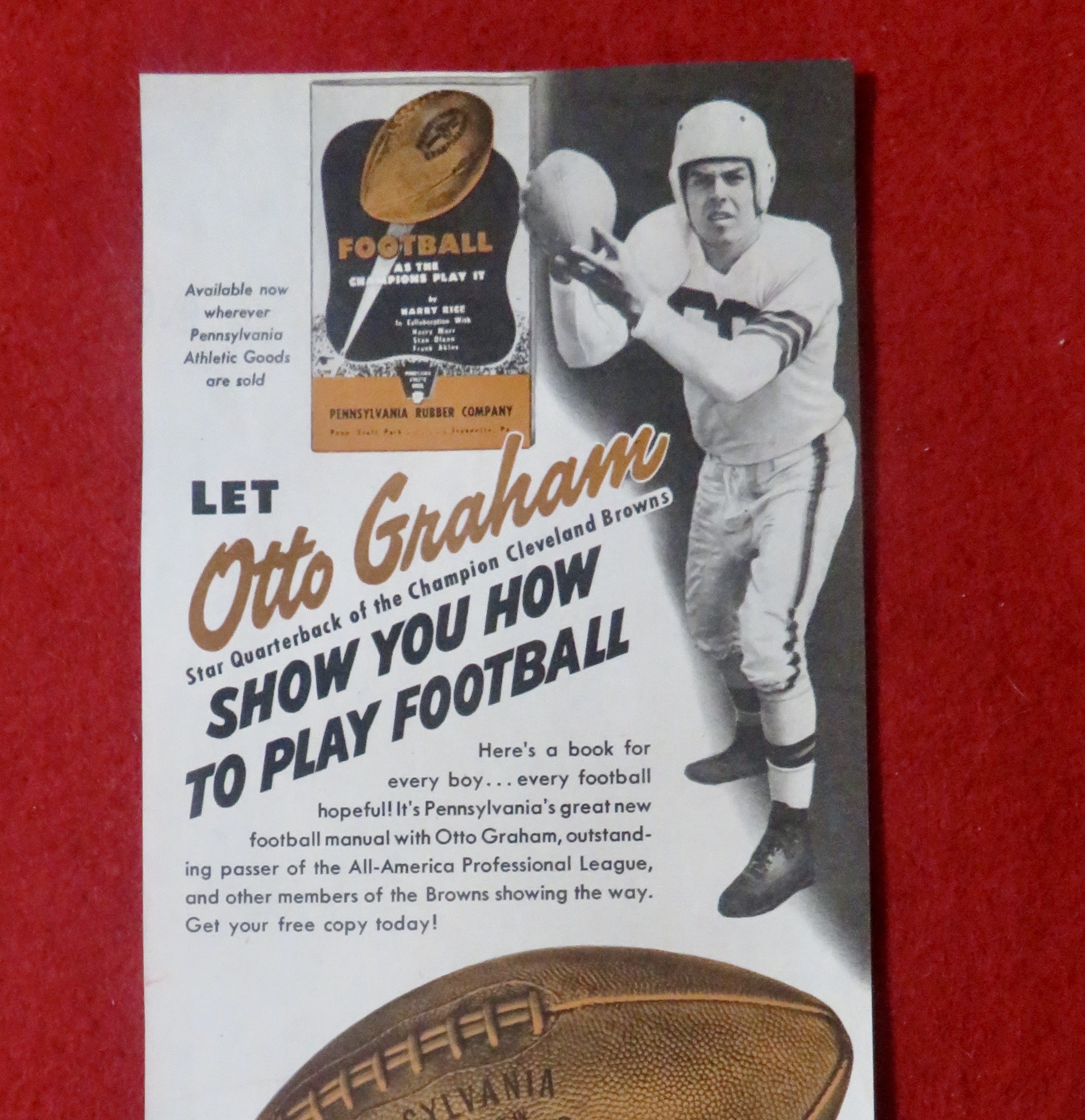 1948 Pennsylvania Football with Quarterback Otto Graham