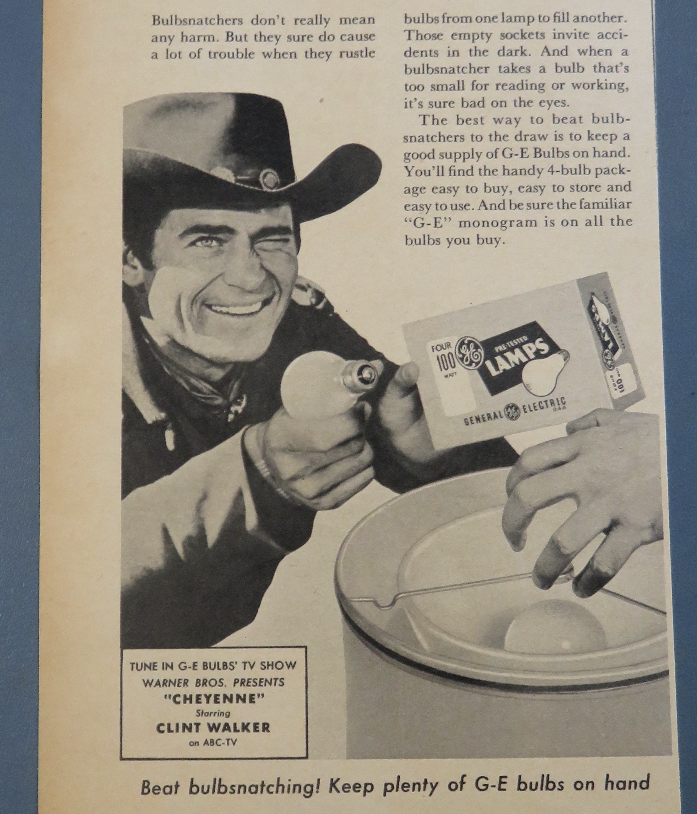 1956 General Electric Bulbs with Clint Walker