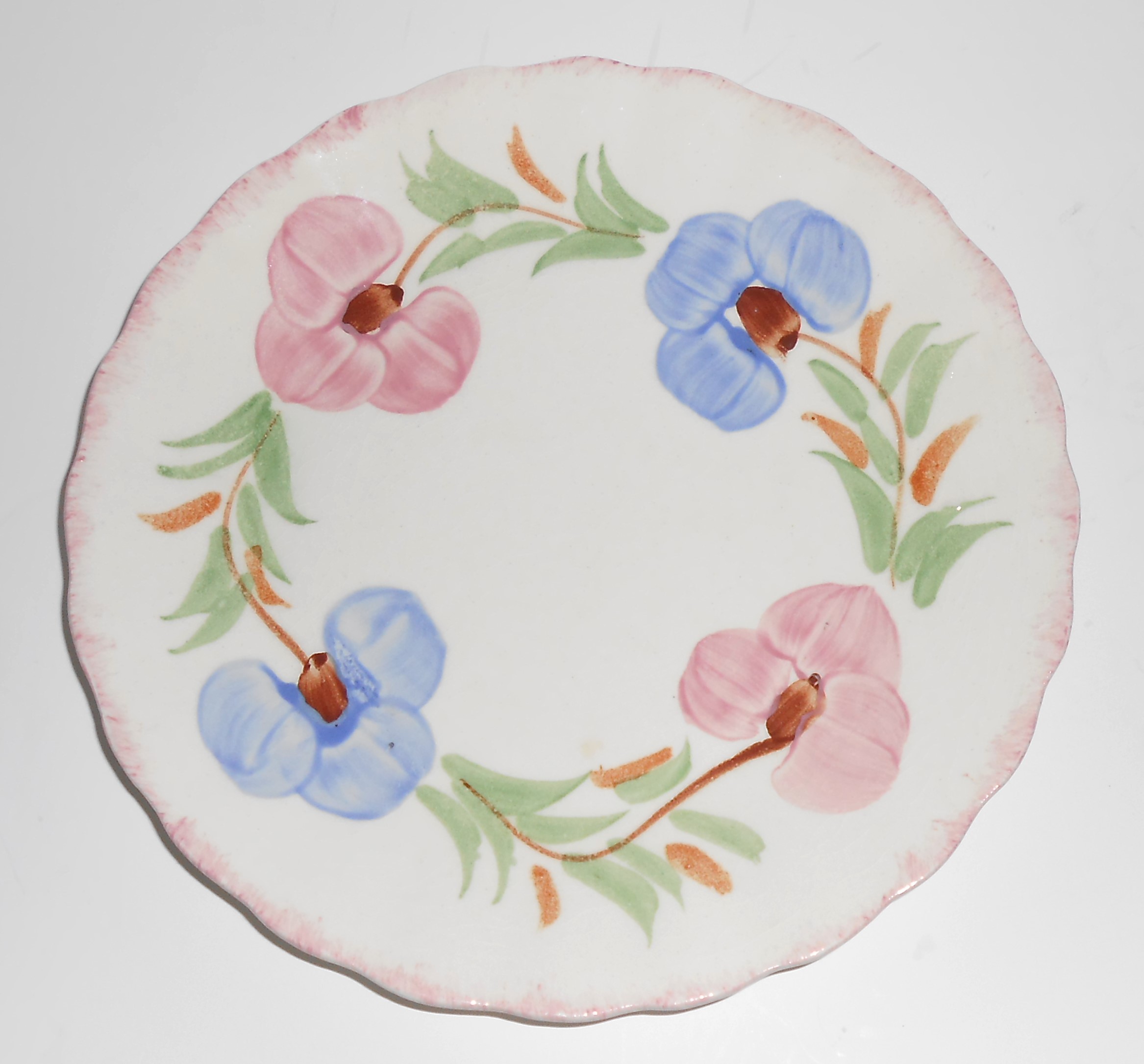 Blue Ridge Pottery Sweet Pea Salad Plate