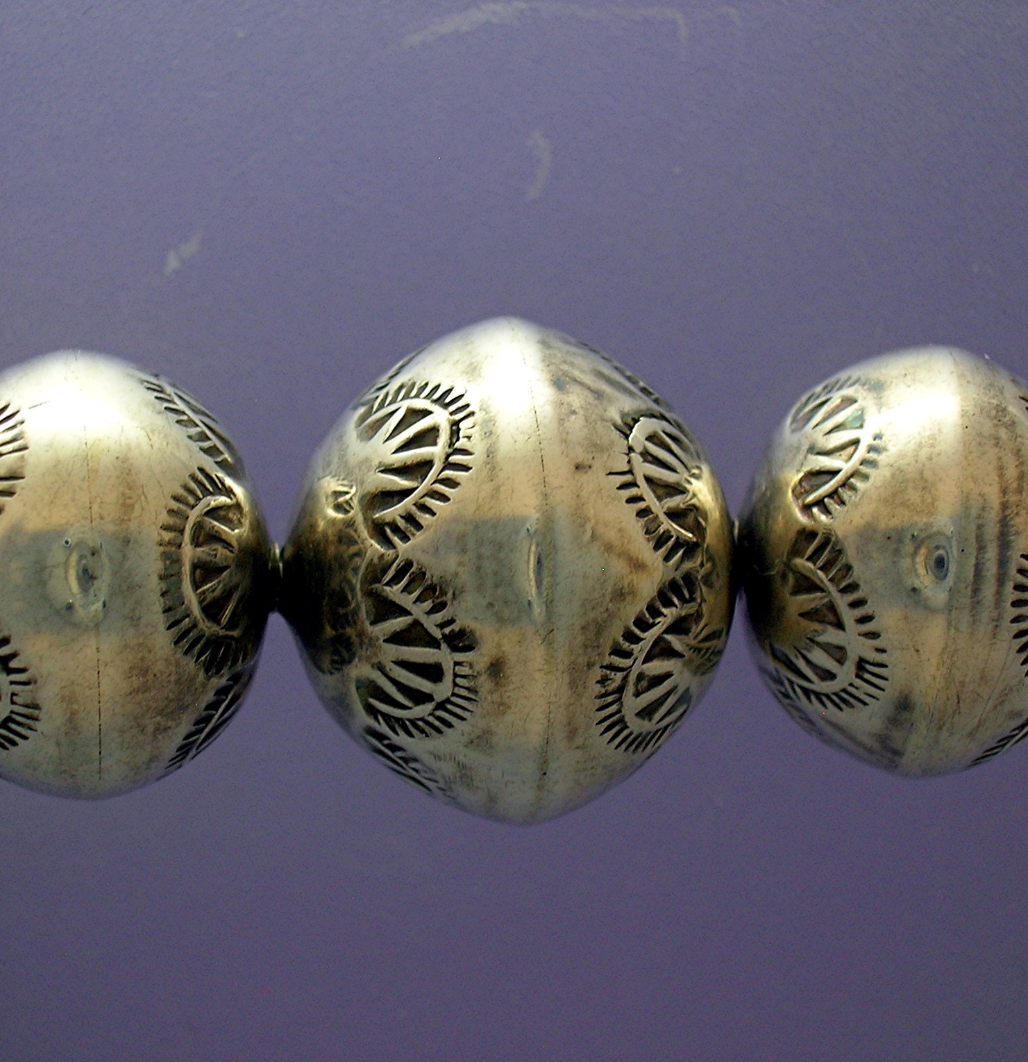 Navajo Pearls Sterling Silver Graduated 28 Inch Necklac