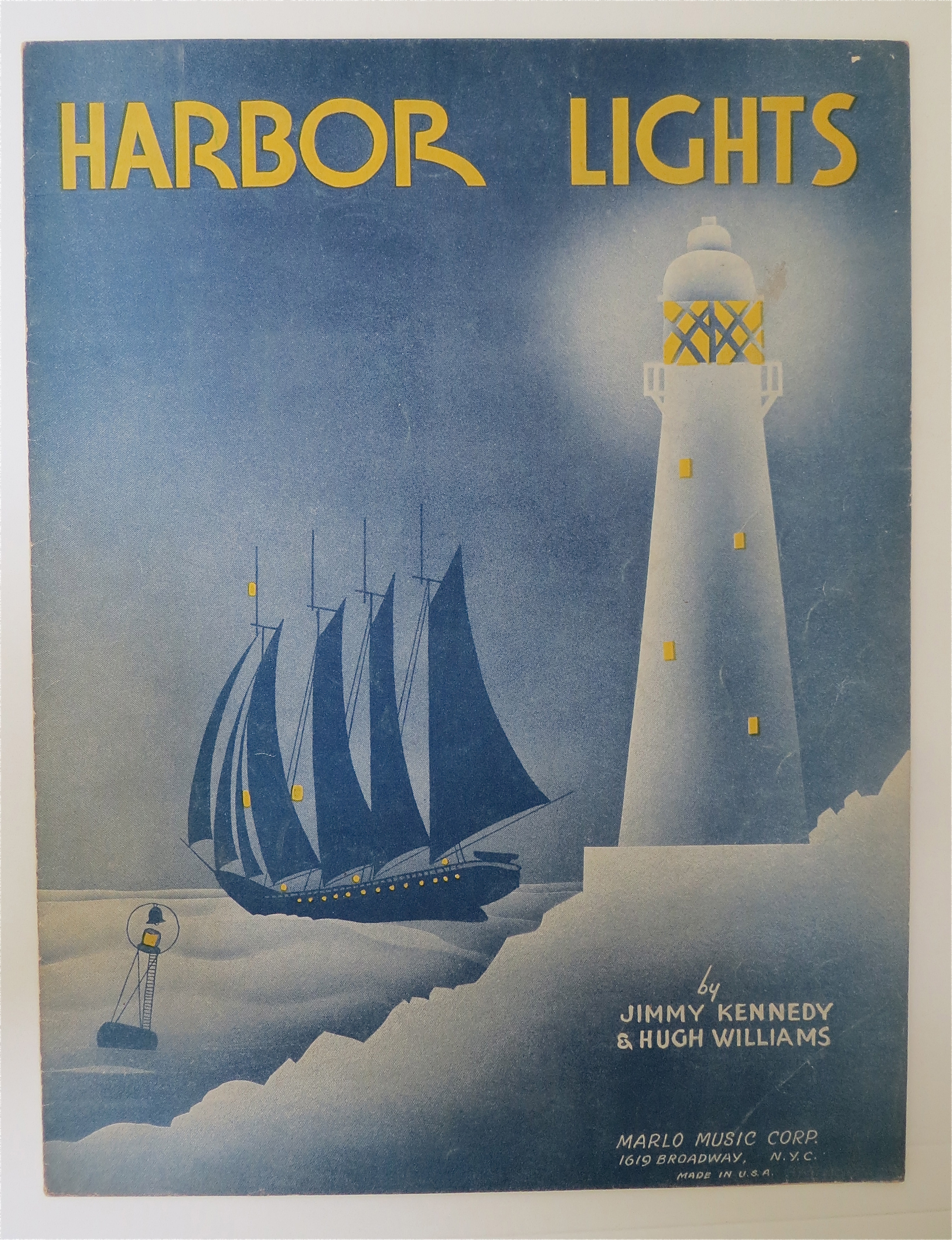 Sheet Music For 1937 Harbor Lights