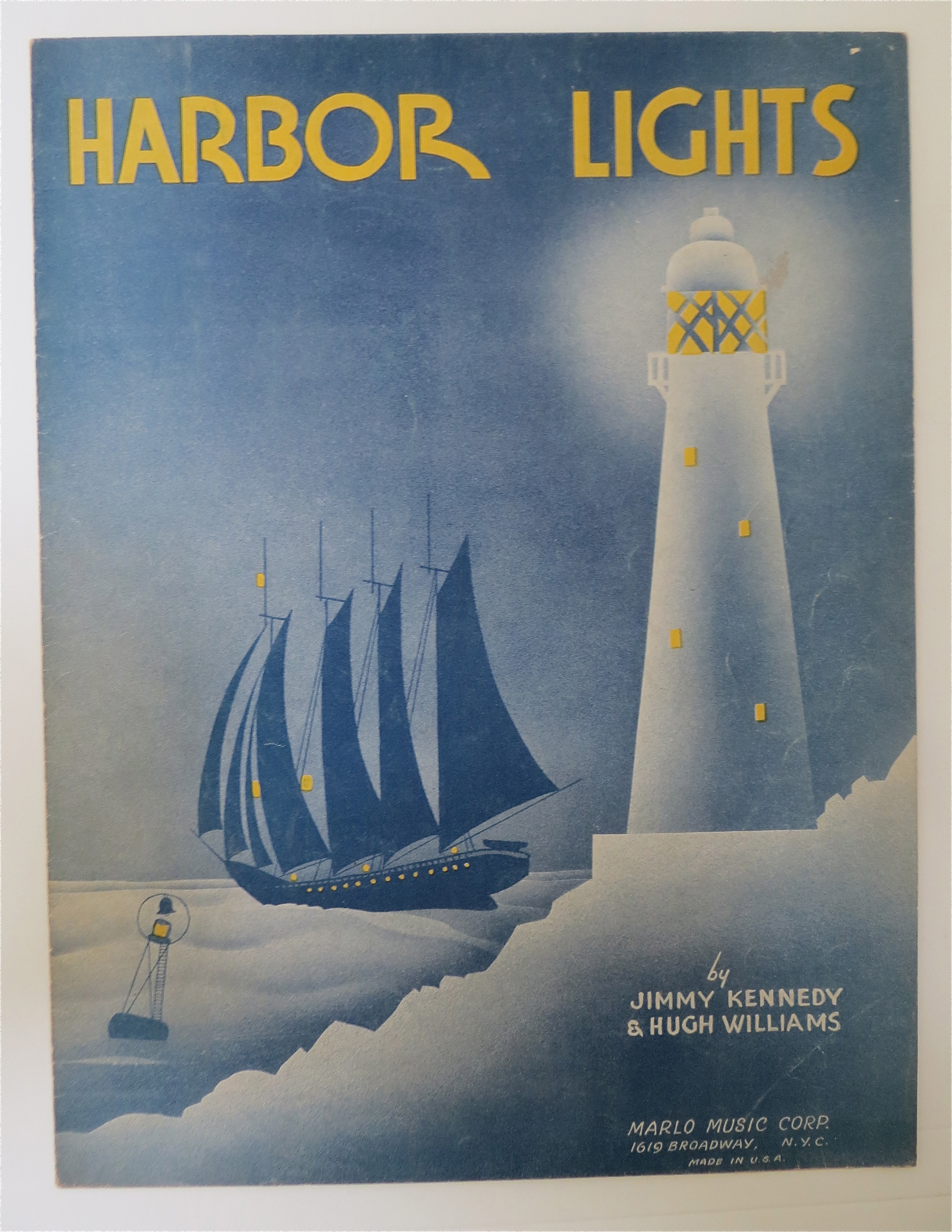 Sheet Music For 1937 Harbor Lights