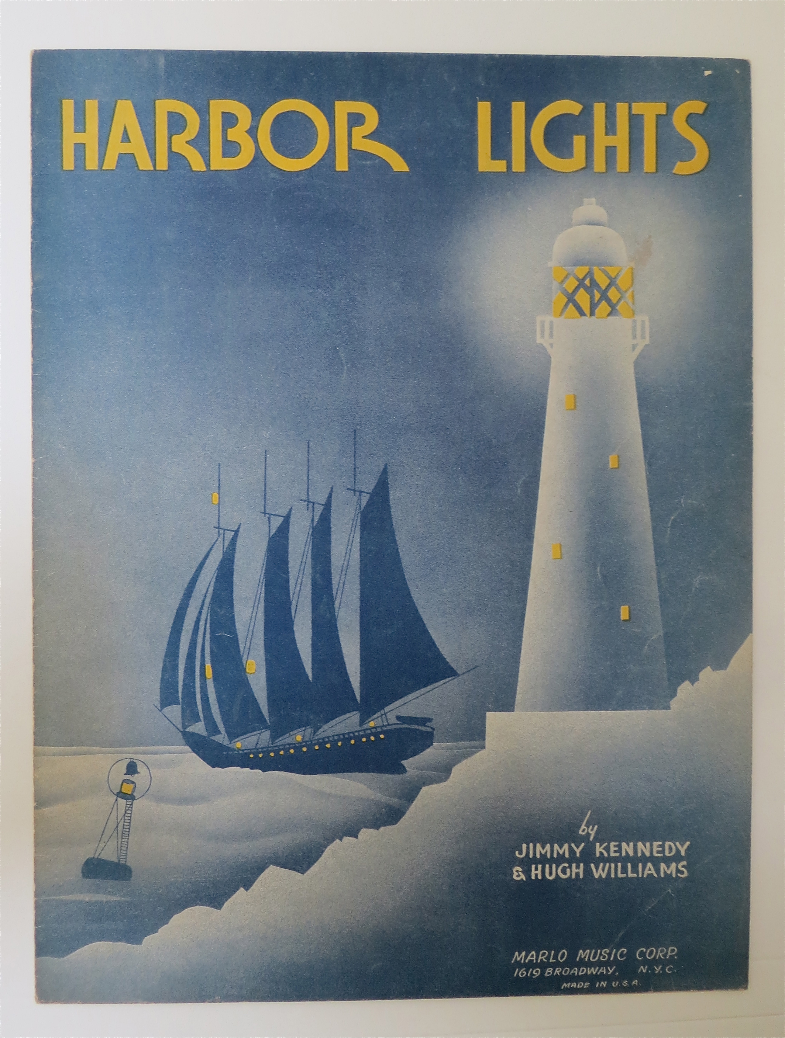 Sheet Music For 1937 Harbor Lights