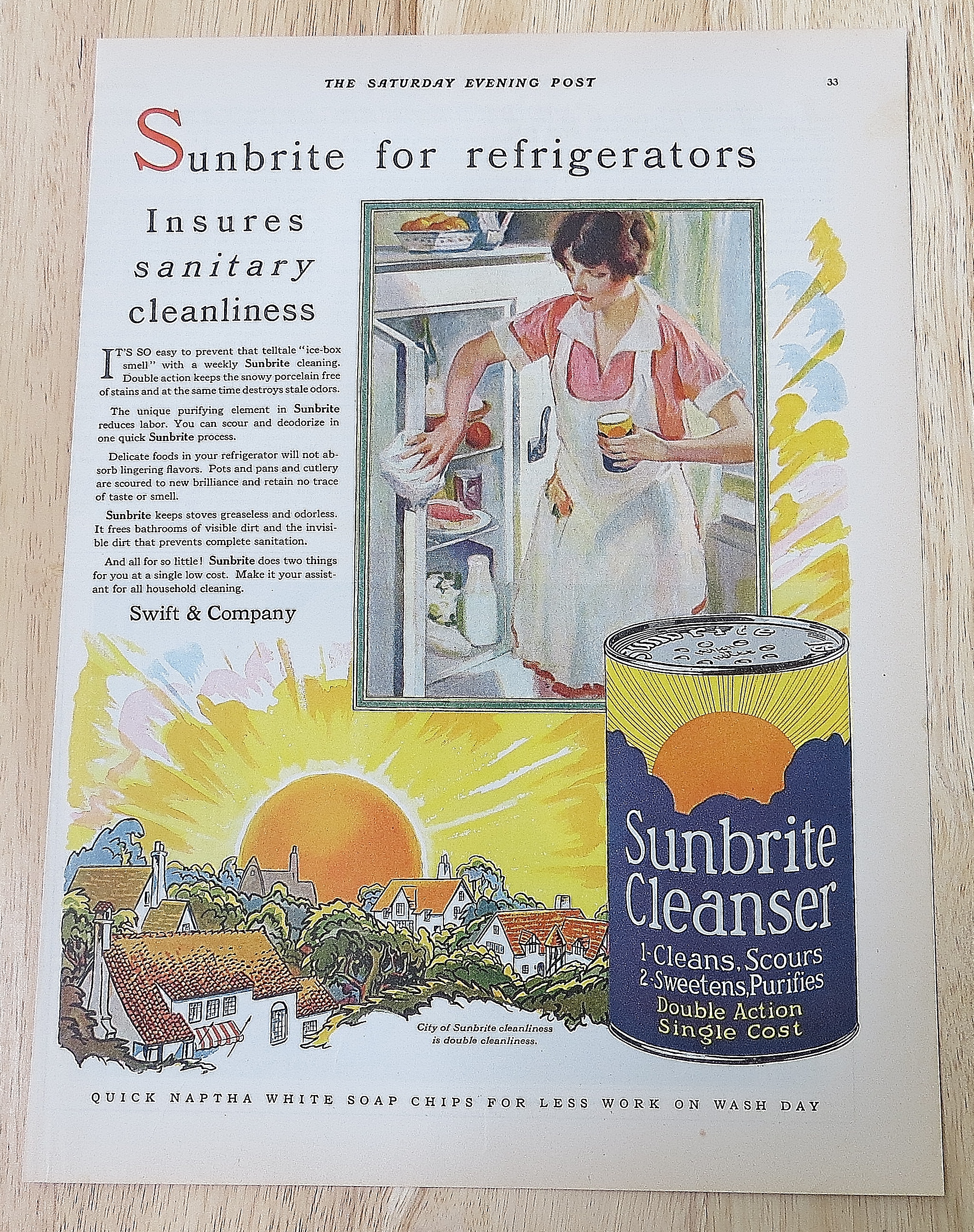 1928 Sunbrite Cleanser With Woman Cleaning