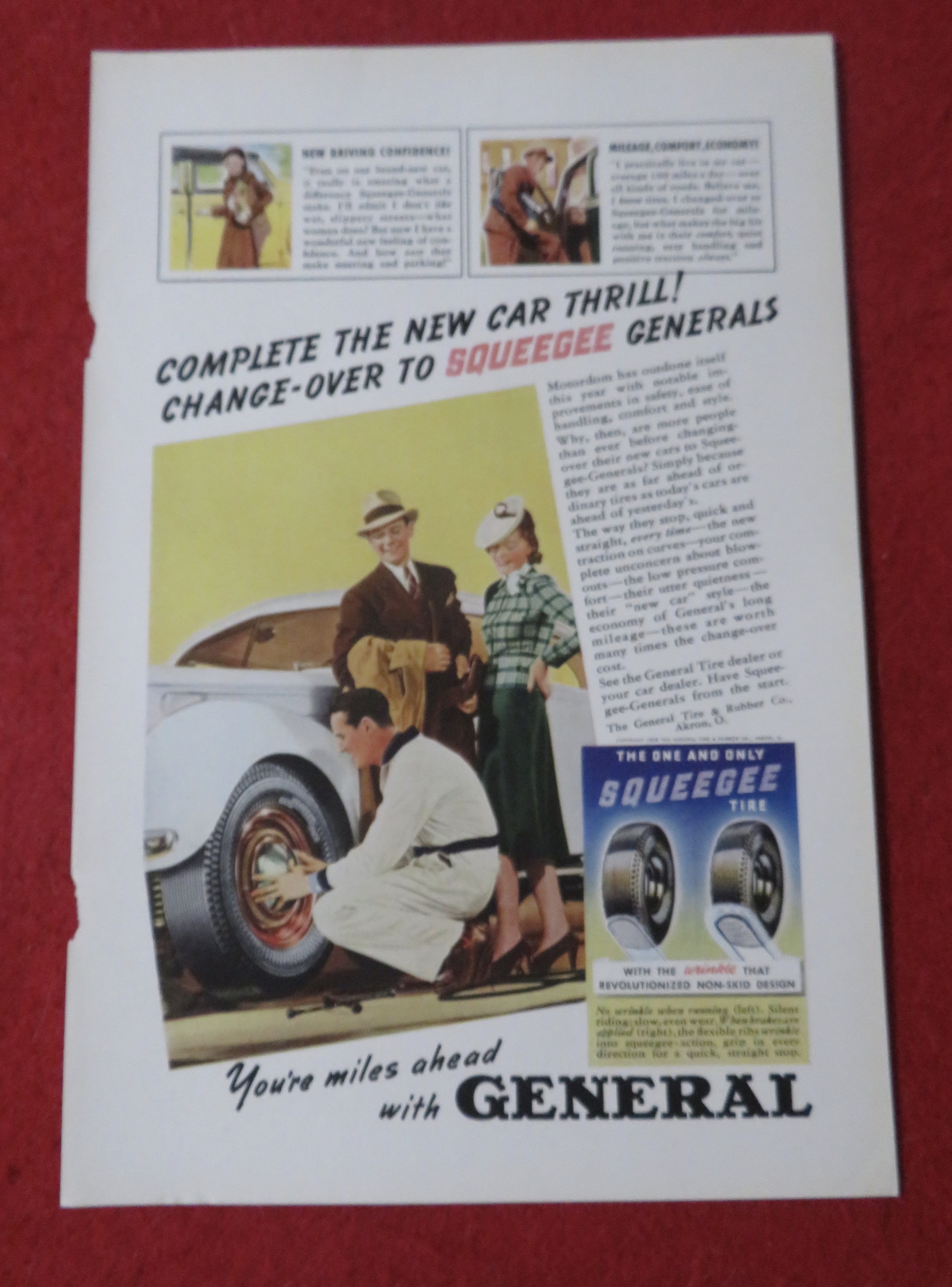 1939 General Tires with Man Changing a Tire