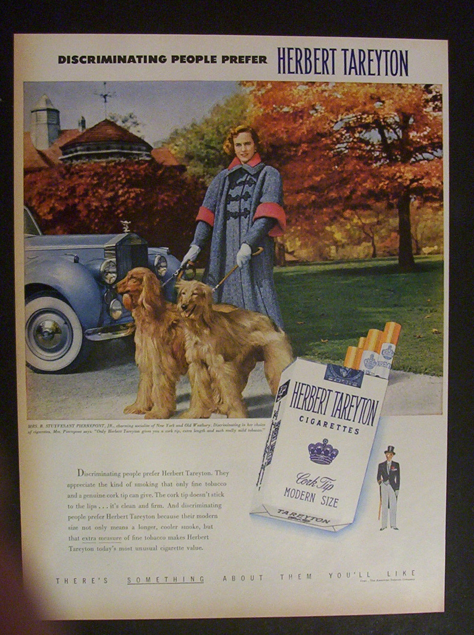 1951 Herbert Tareyton Cigarettes with Young Woman