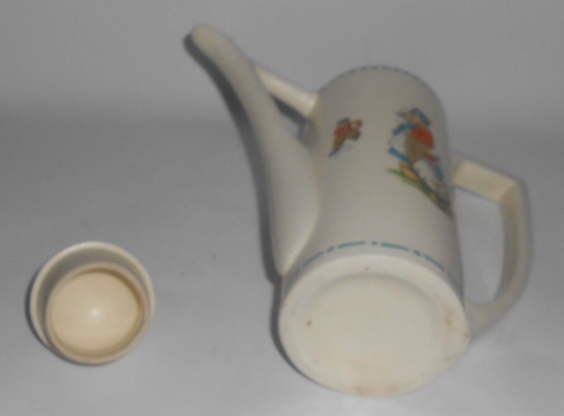 Early Roseville Art Pottery Dutch Cream Ware Deco Coffeepot