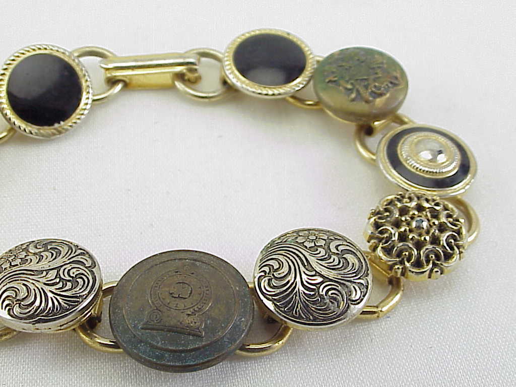 Vintage Bracelet With Button Or Stud Tops