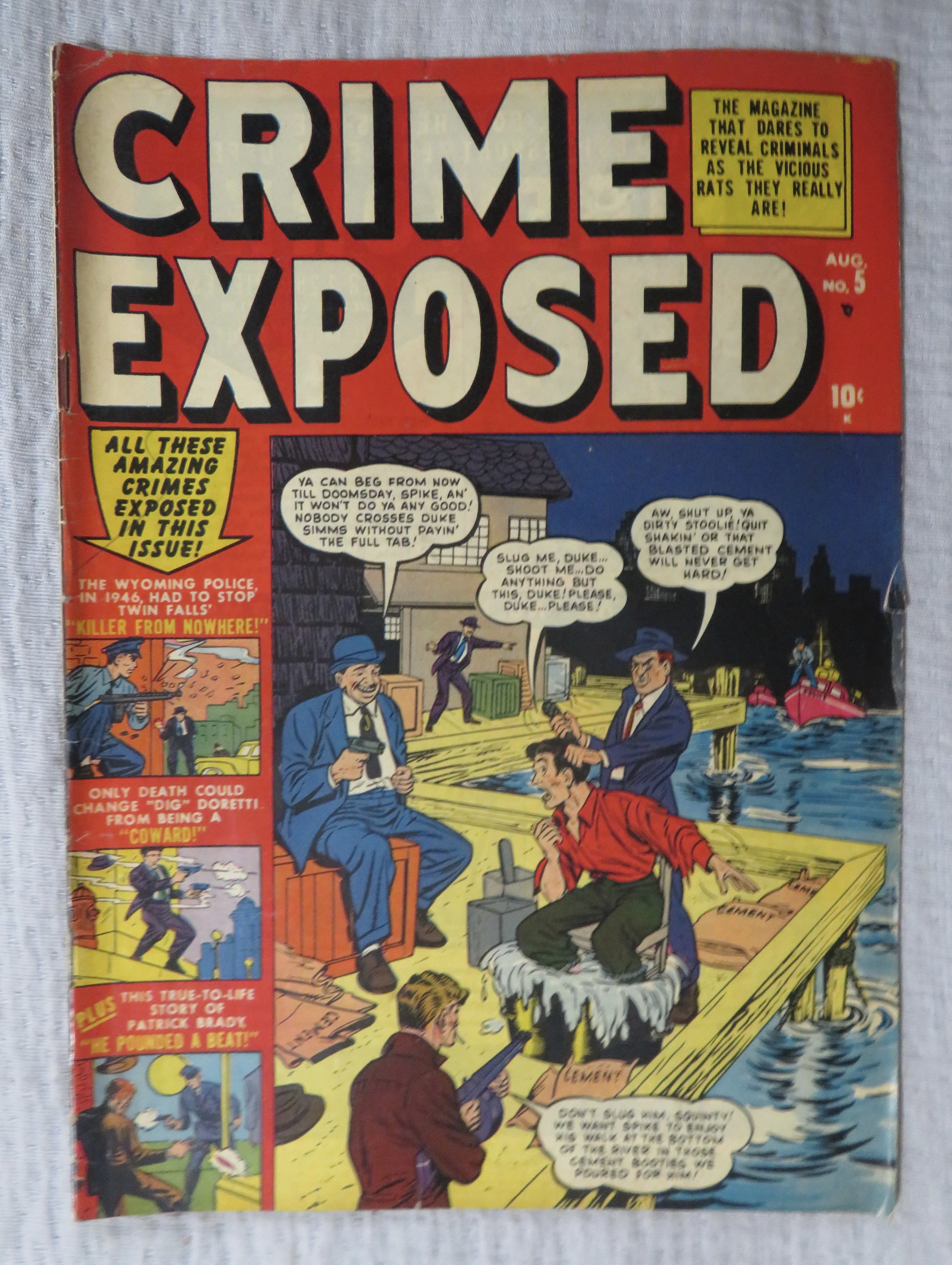 Crime Exposed Comic August 1951 Death Of Duke Simms
