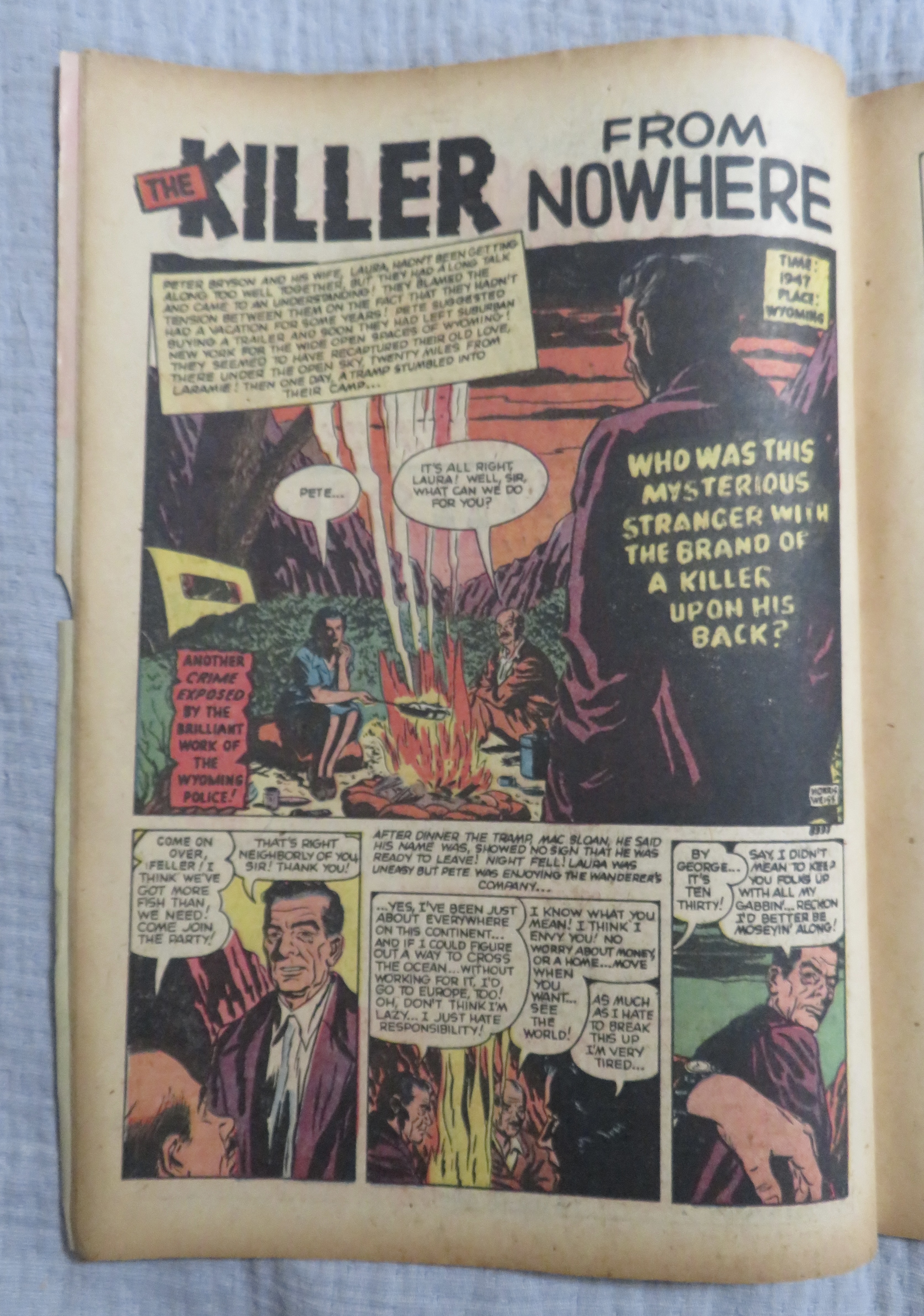 Crime Exposed Comic August 1951 Death Of Duke Simms