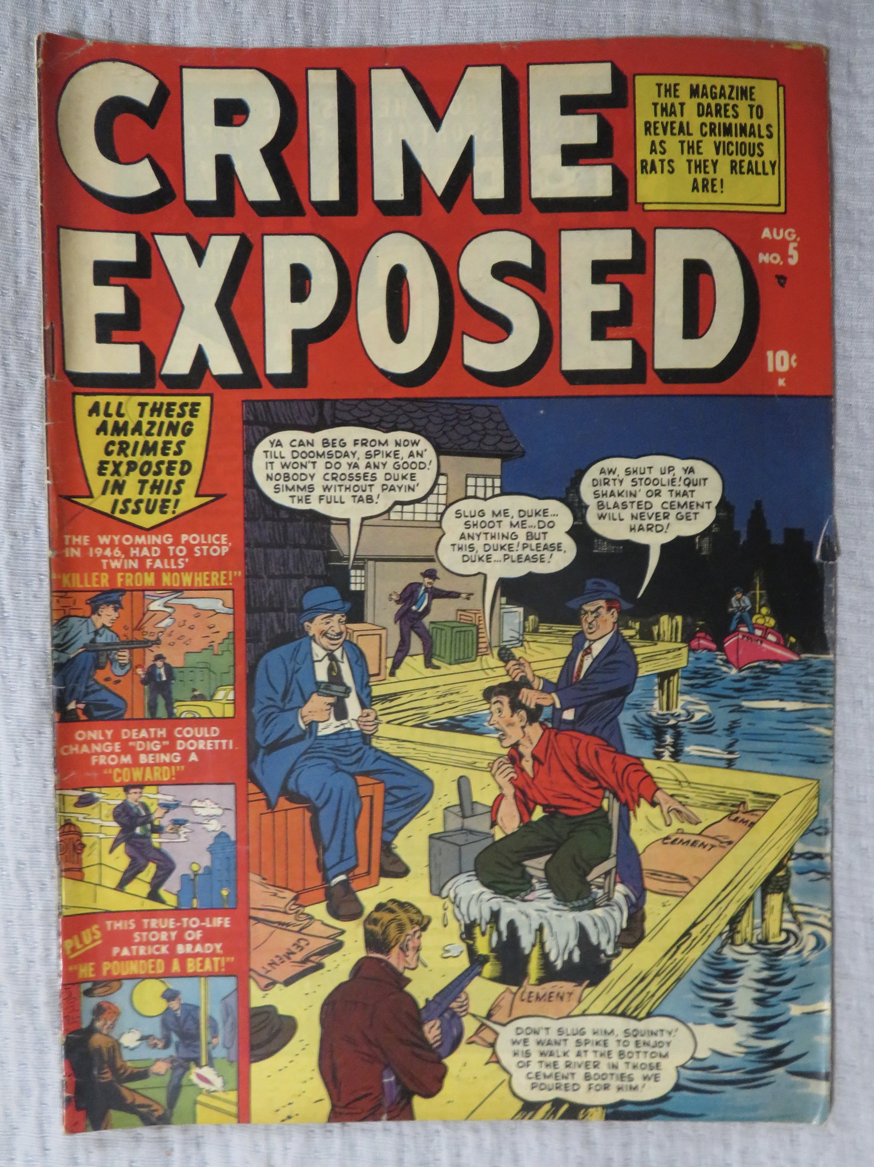 Crime Exposed Comic August 1951 Death Of Duke Simms
