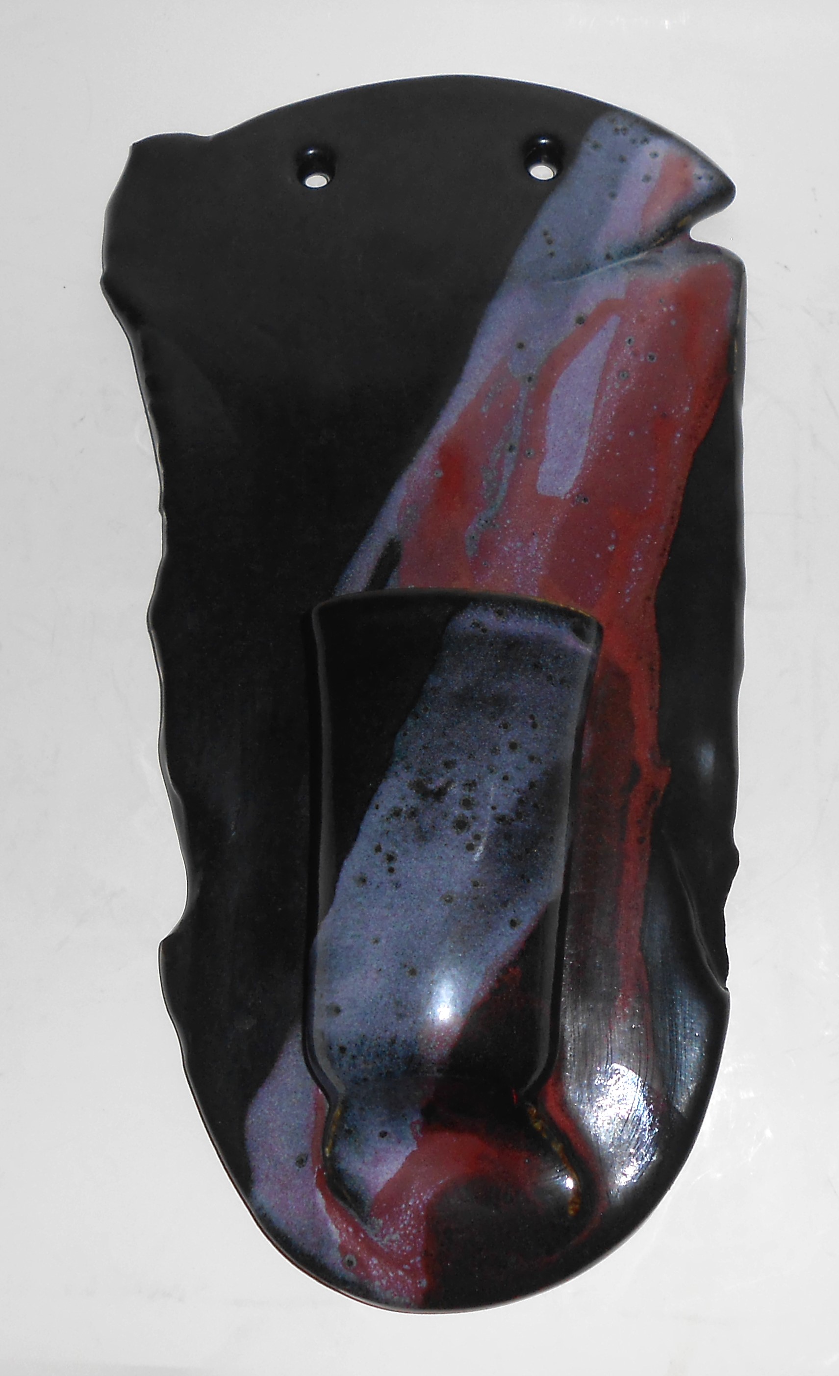 Bruning Studio Pottery Seattle Black/Red/Violet Wall Po