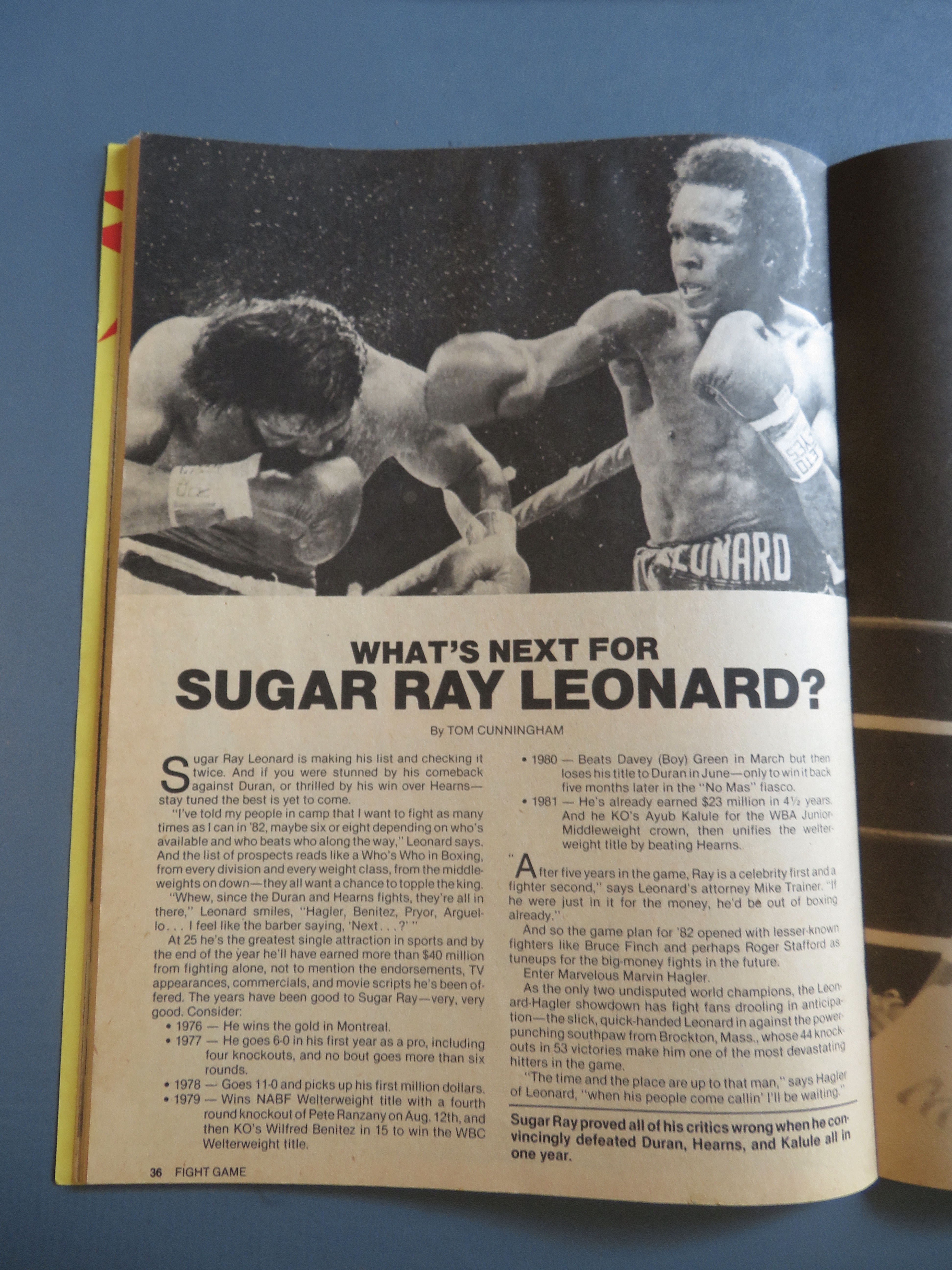 Fight Game Magazine May 1982 Cooney Holmes War