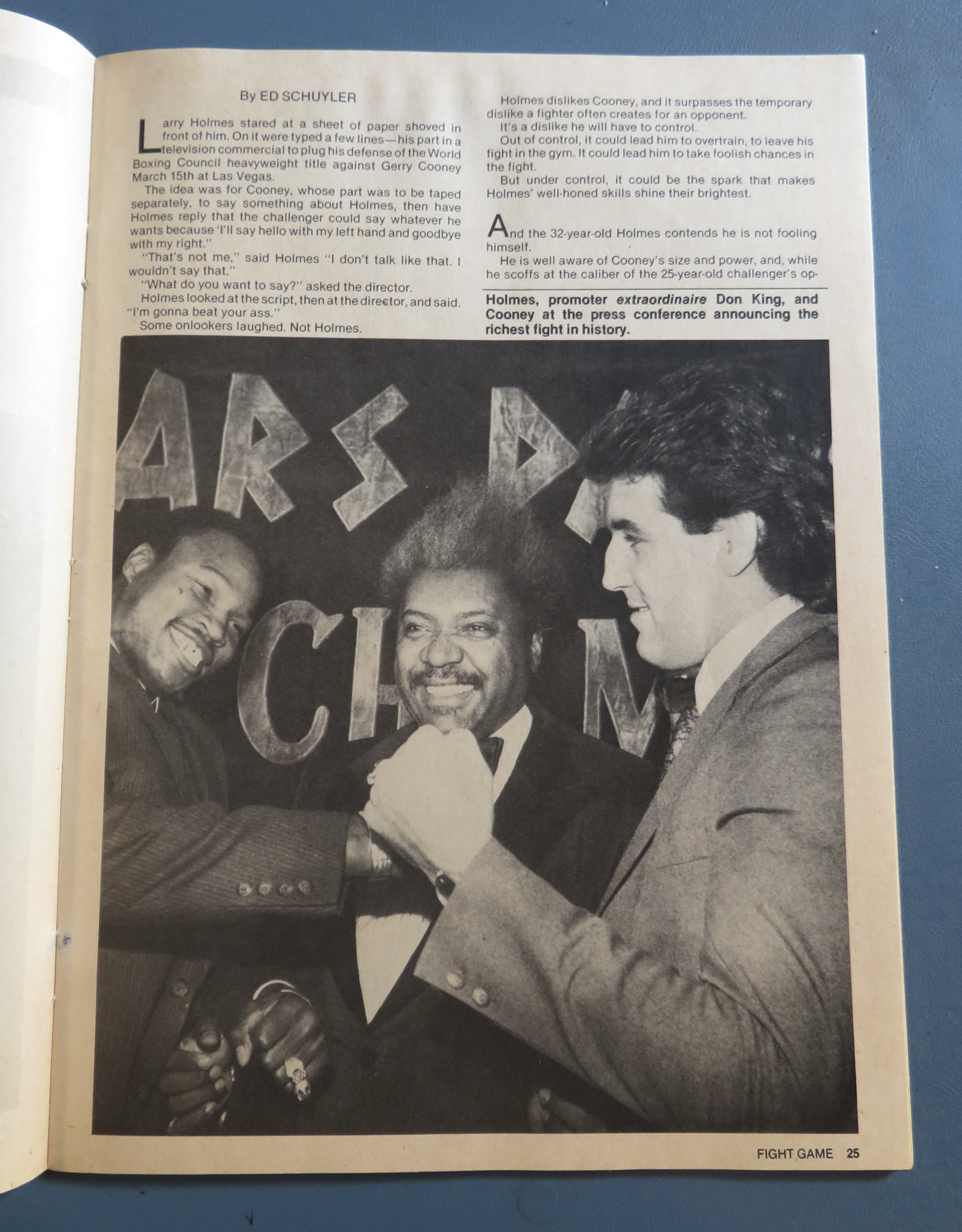 Fight Game Magazine May 1982 Cooney Holmes War