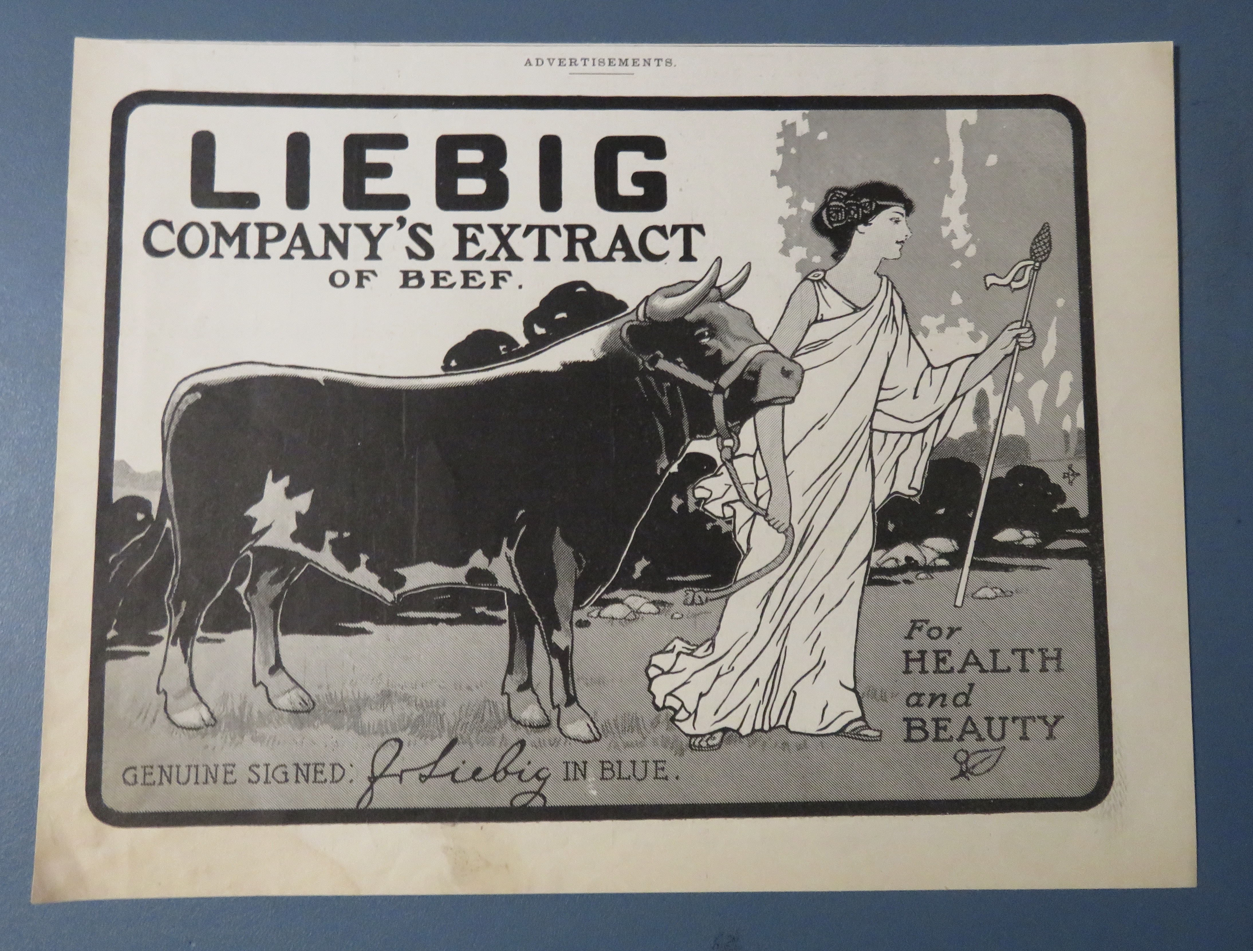 1900 Liebig Company's Extract Of Beef w/ Woman & Cow