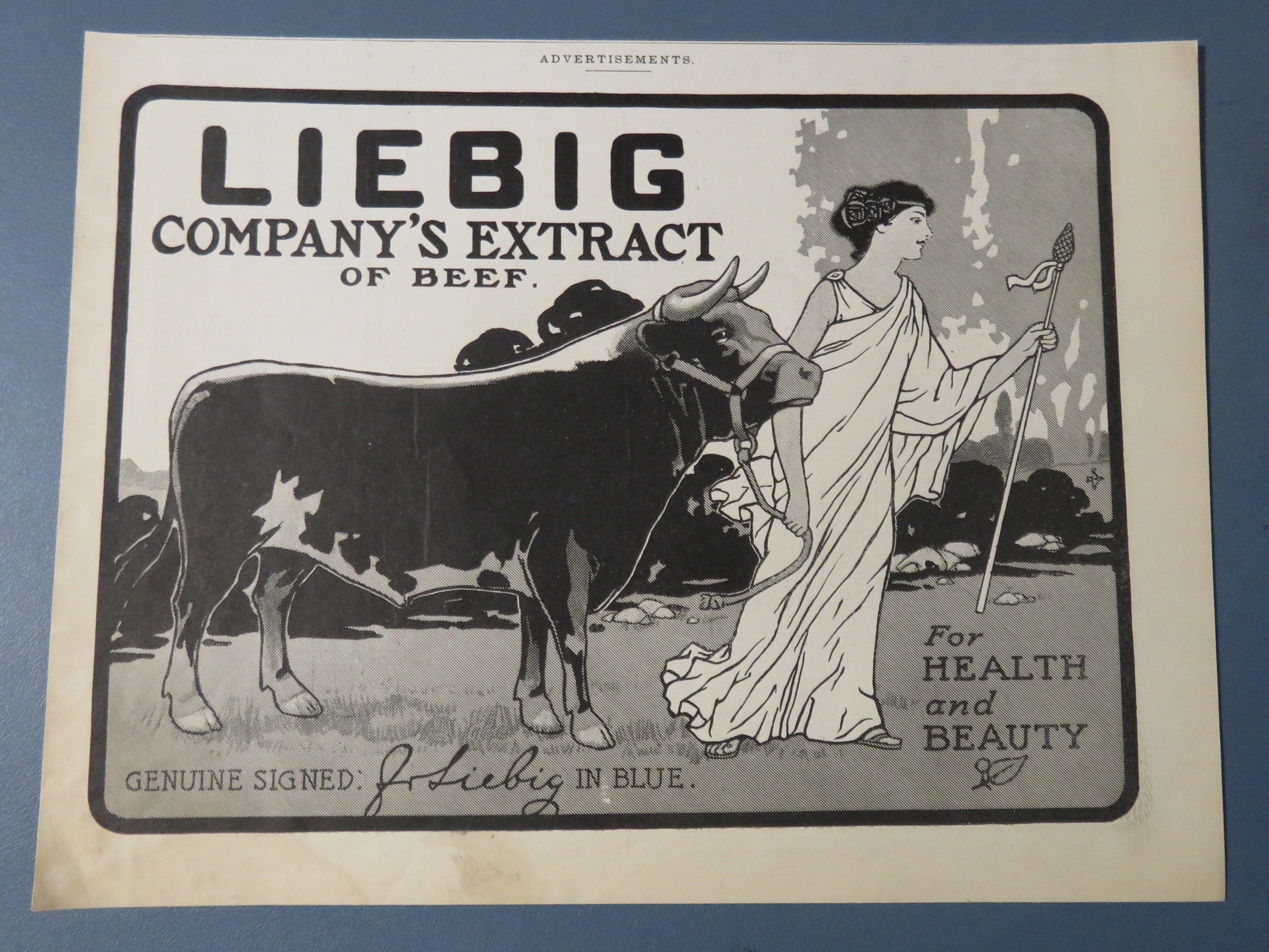 1900 Liebig Company's Extract Of Beef w/ Woman & Cow
