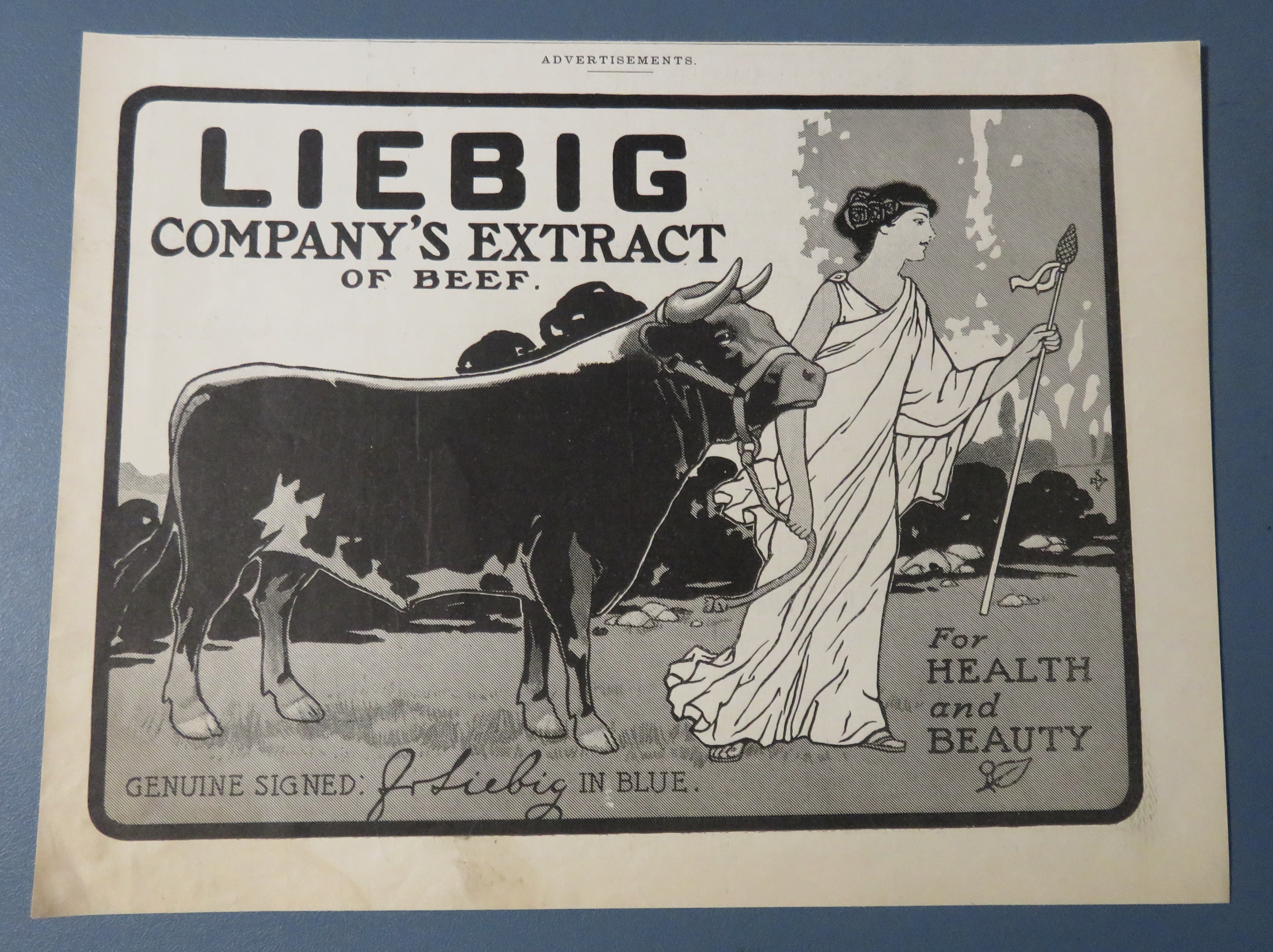 1900 Liebig Company's Extract Of Beef w/ Woman & Cow