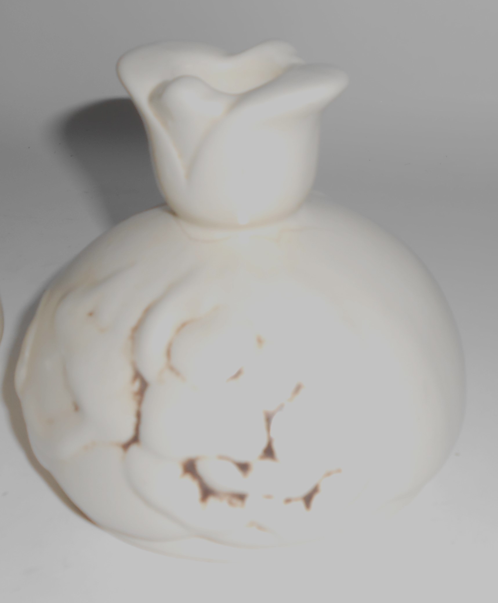 Red Wing Art Pottery Pair Antique White Candlesticks
