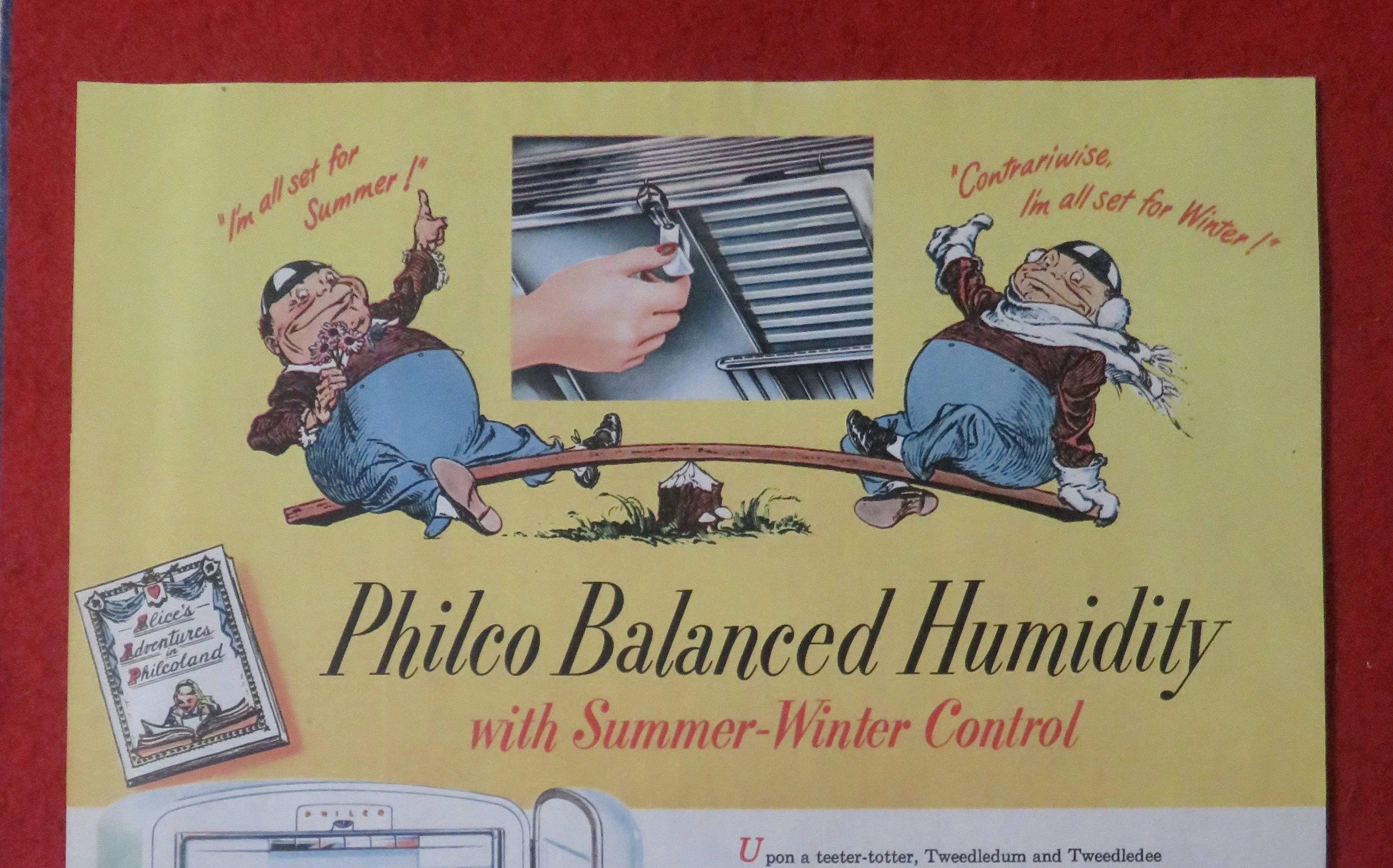 1948 Philco Refrigerator w/ Alice in Wonderland