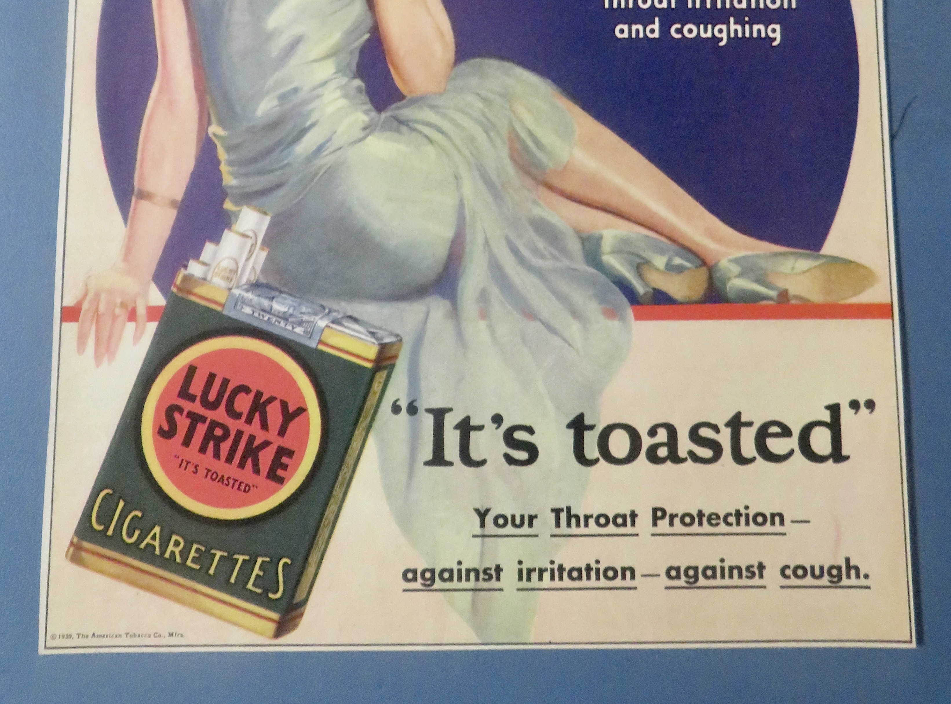 1930 Lucky Strike Cigarettes with Woman Sitting
