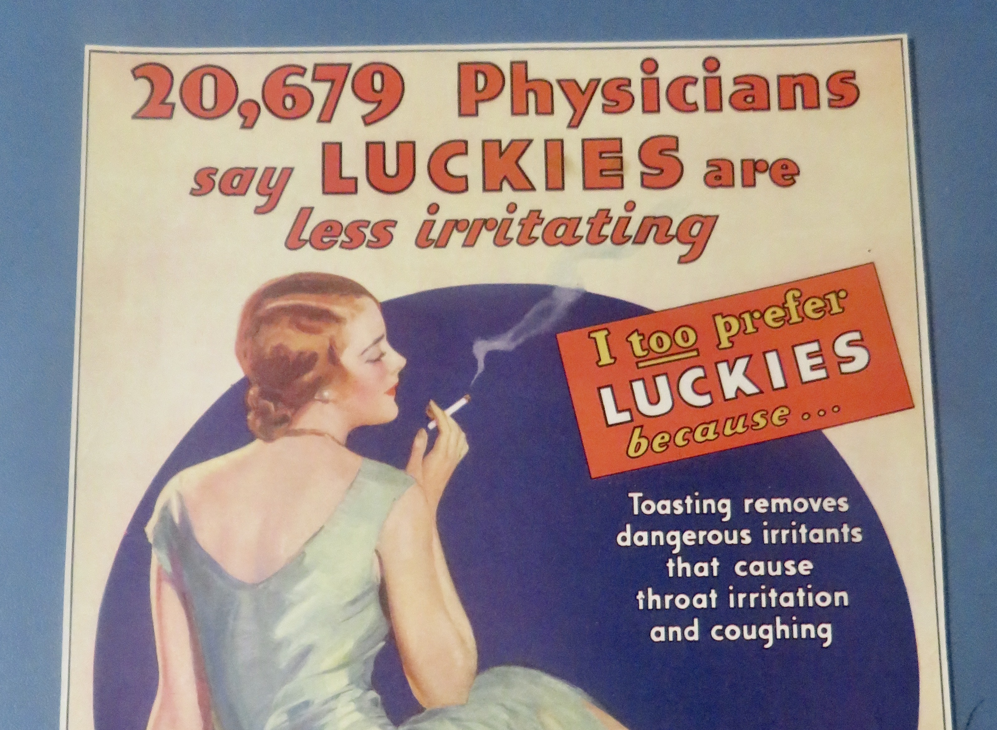 1930 Lucky Strike Cigarettes with Woman Sitting