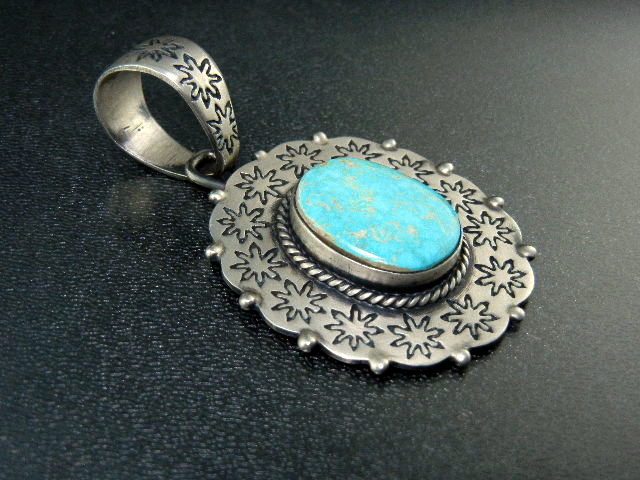 Darren Livingston Sterling Silver Turquoise Pendant Nav