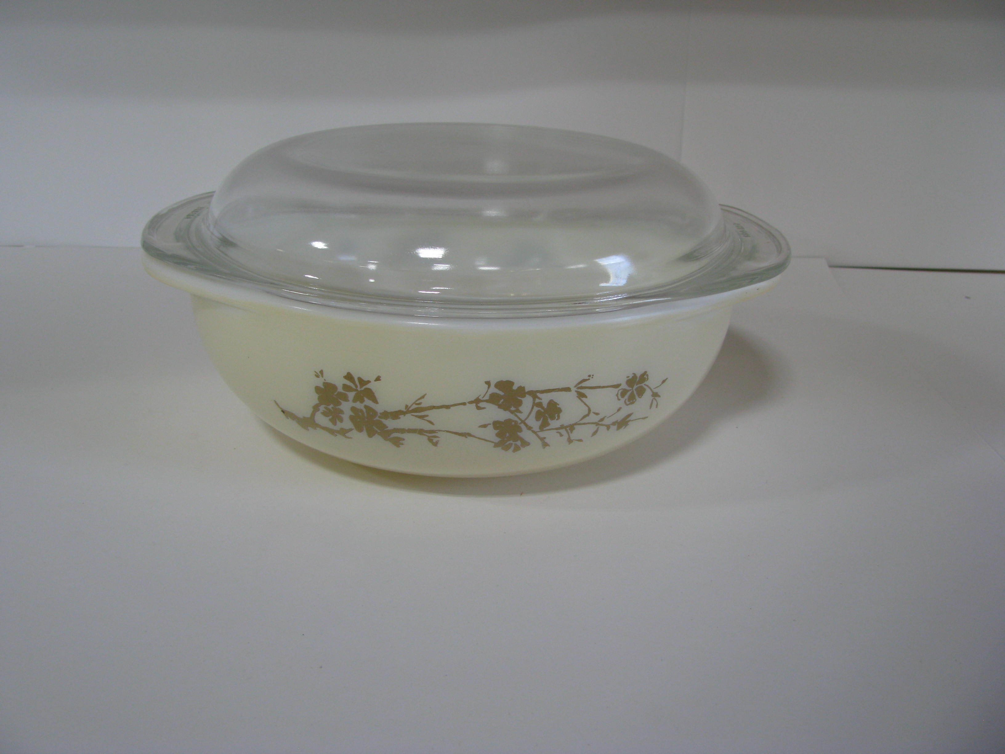 Vintage Pyrex Golden Branch Covered Casserole Dish