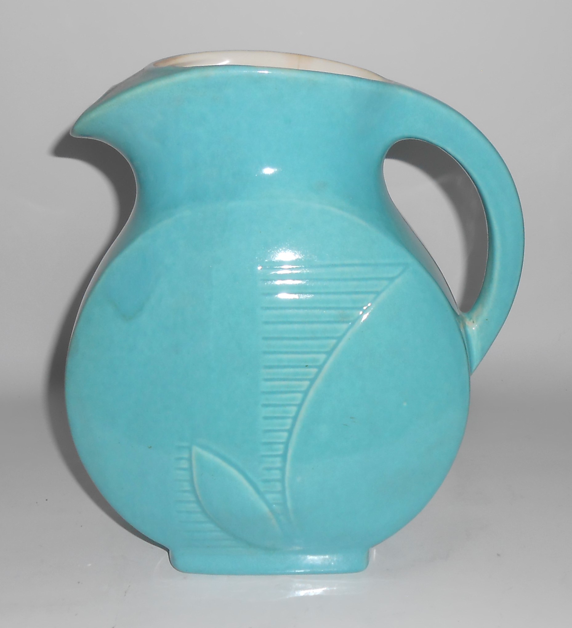Red Wing Pottery Cobalt Fondoso Turquoise / White Ice L