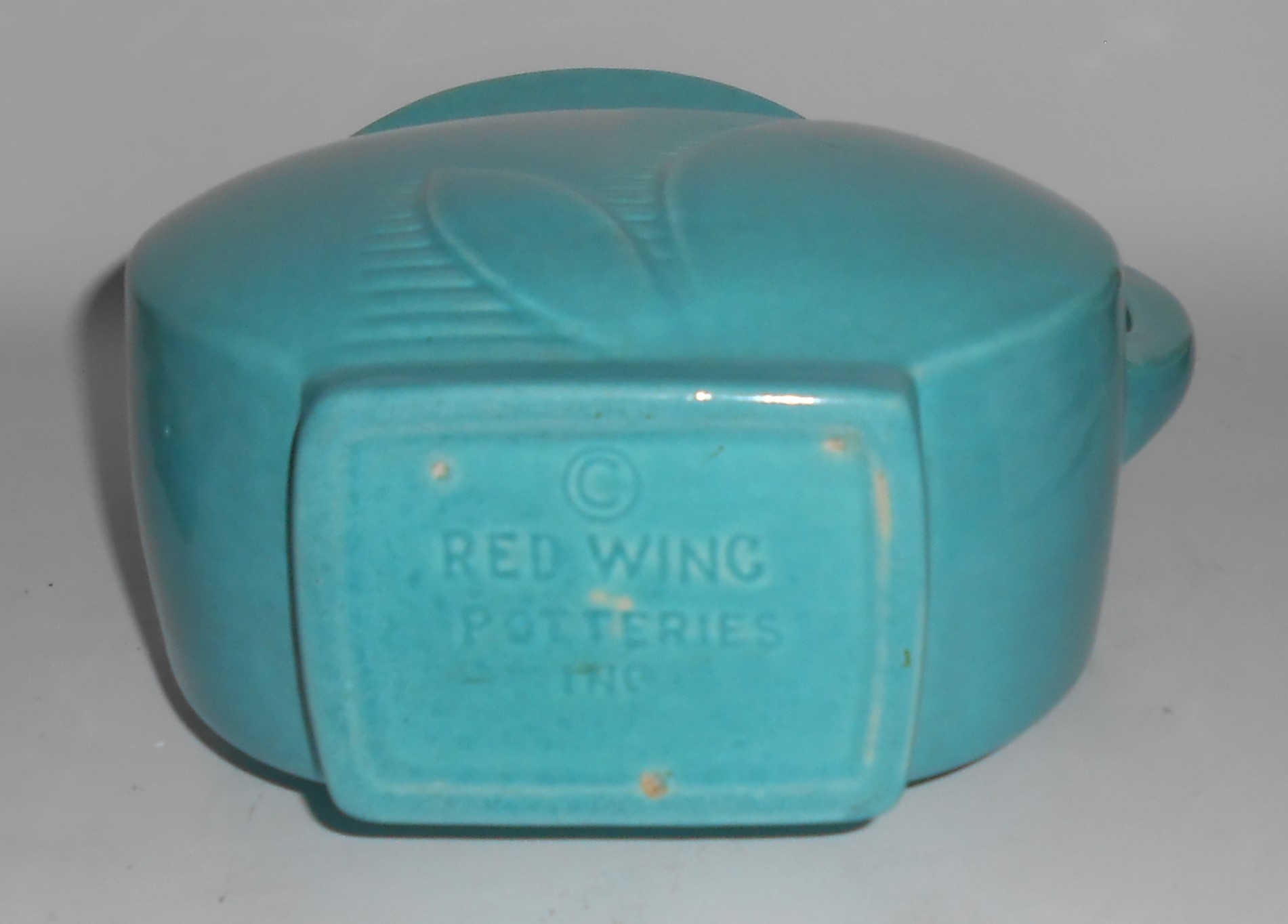 Red Wing Pottery Cobalt Fondoso Turquoise / White Ice L