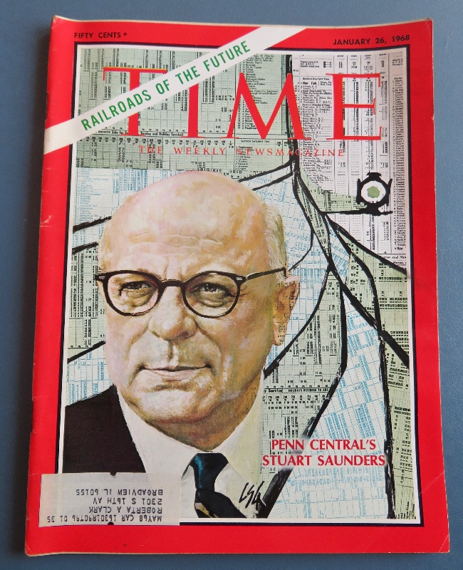 Time Magazine January 26, 1968 Penn Central's Stuart Saunders