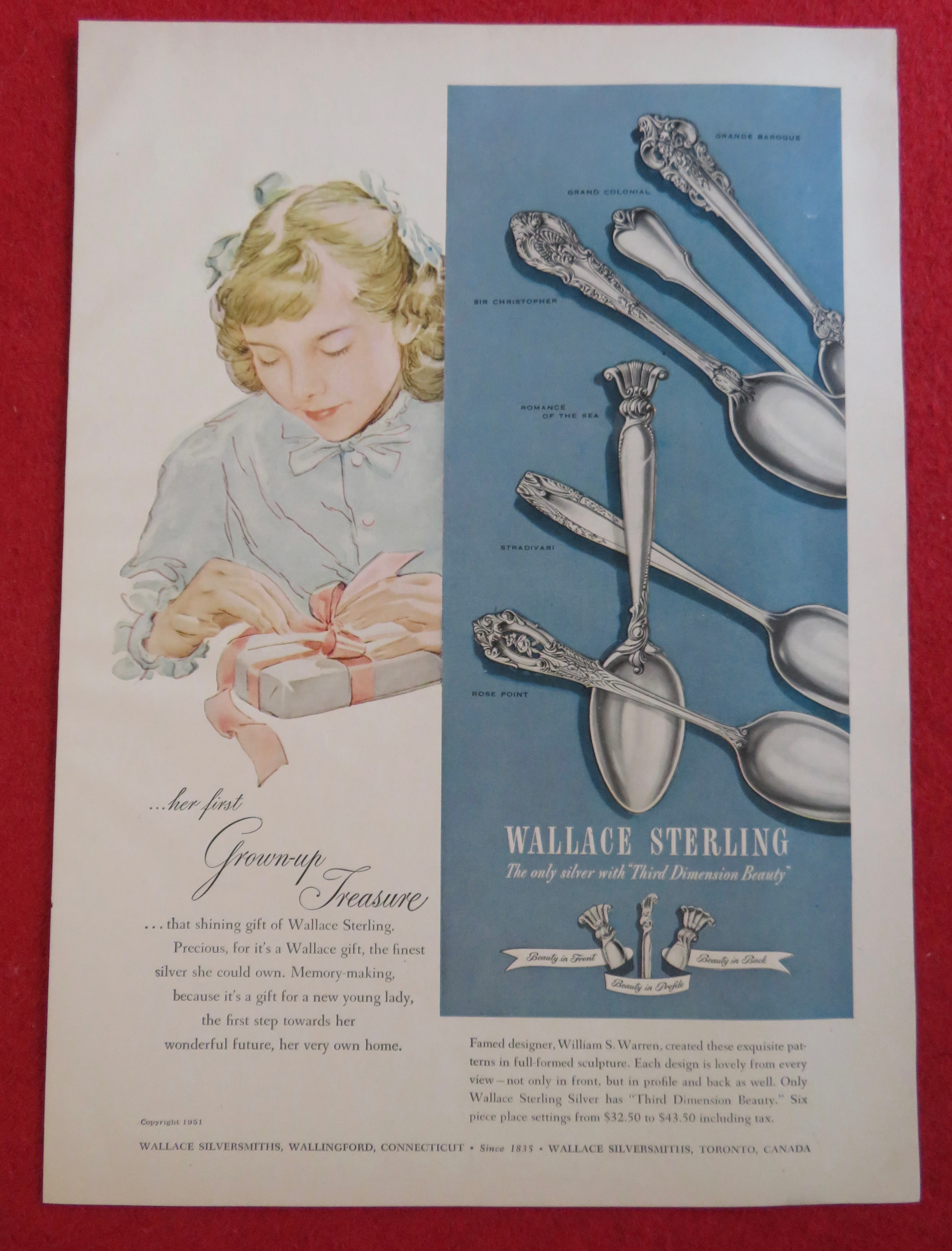 1951 Wallace Sterling with a Girl Opening a Gift