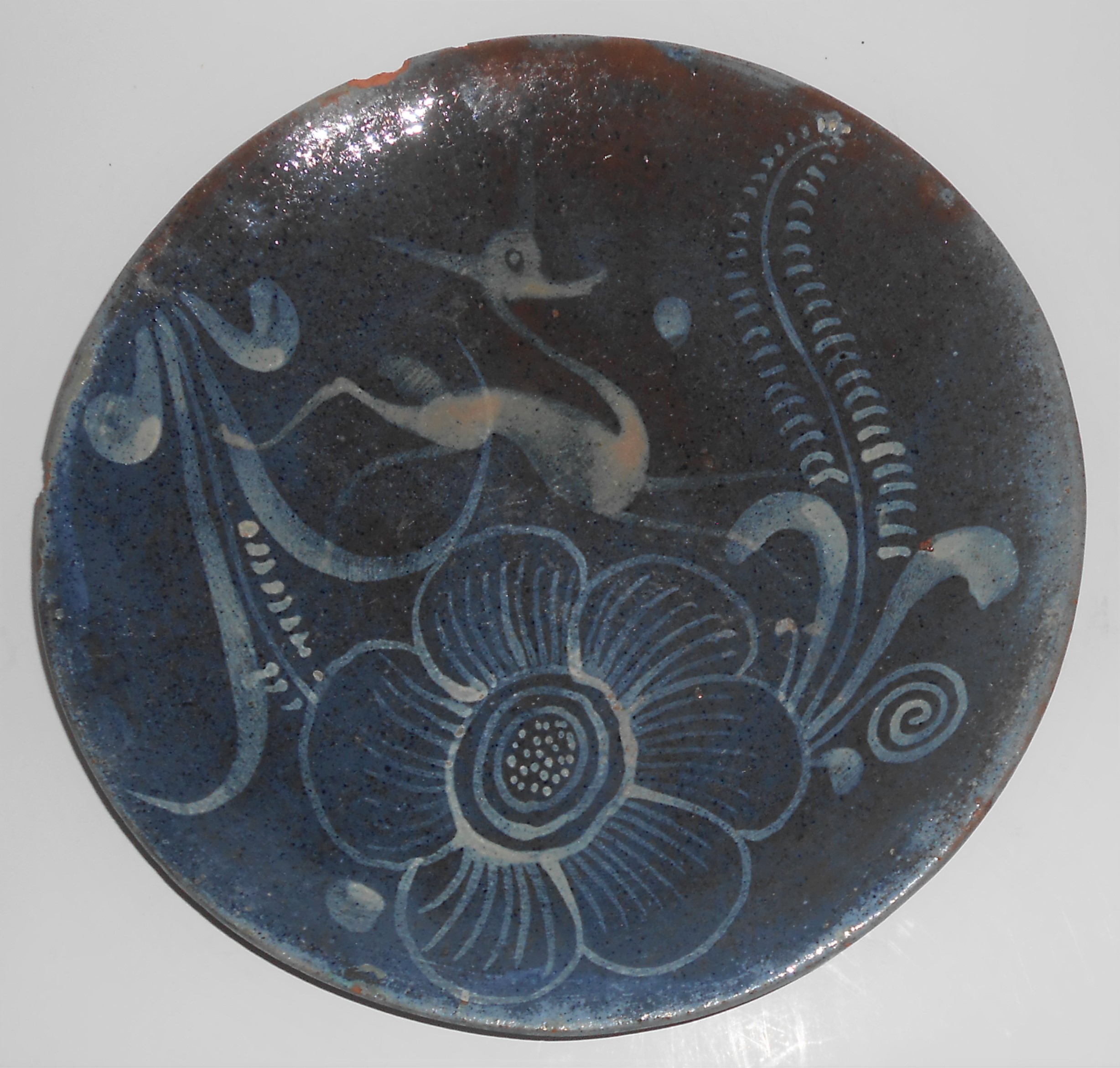 Vintage Mexico Tlaquepaque Pottery Floral Decorated 6''