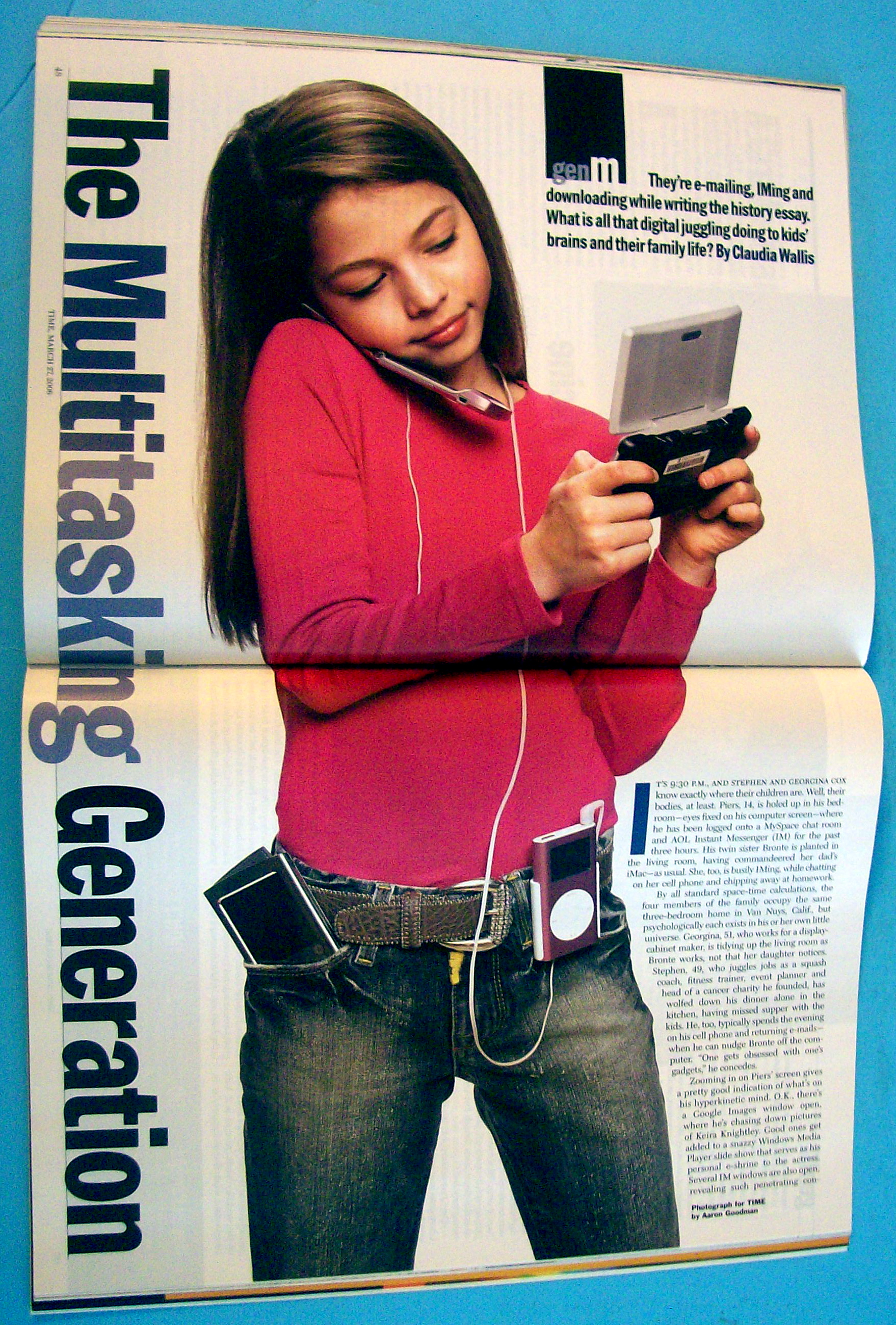Time Magazine March 27, 2006 Are Kids Too Wired