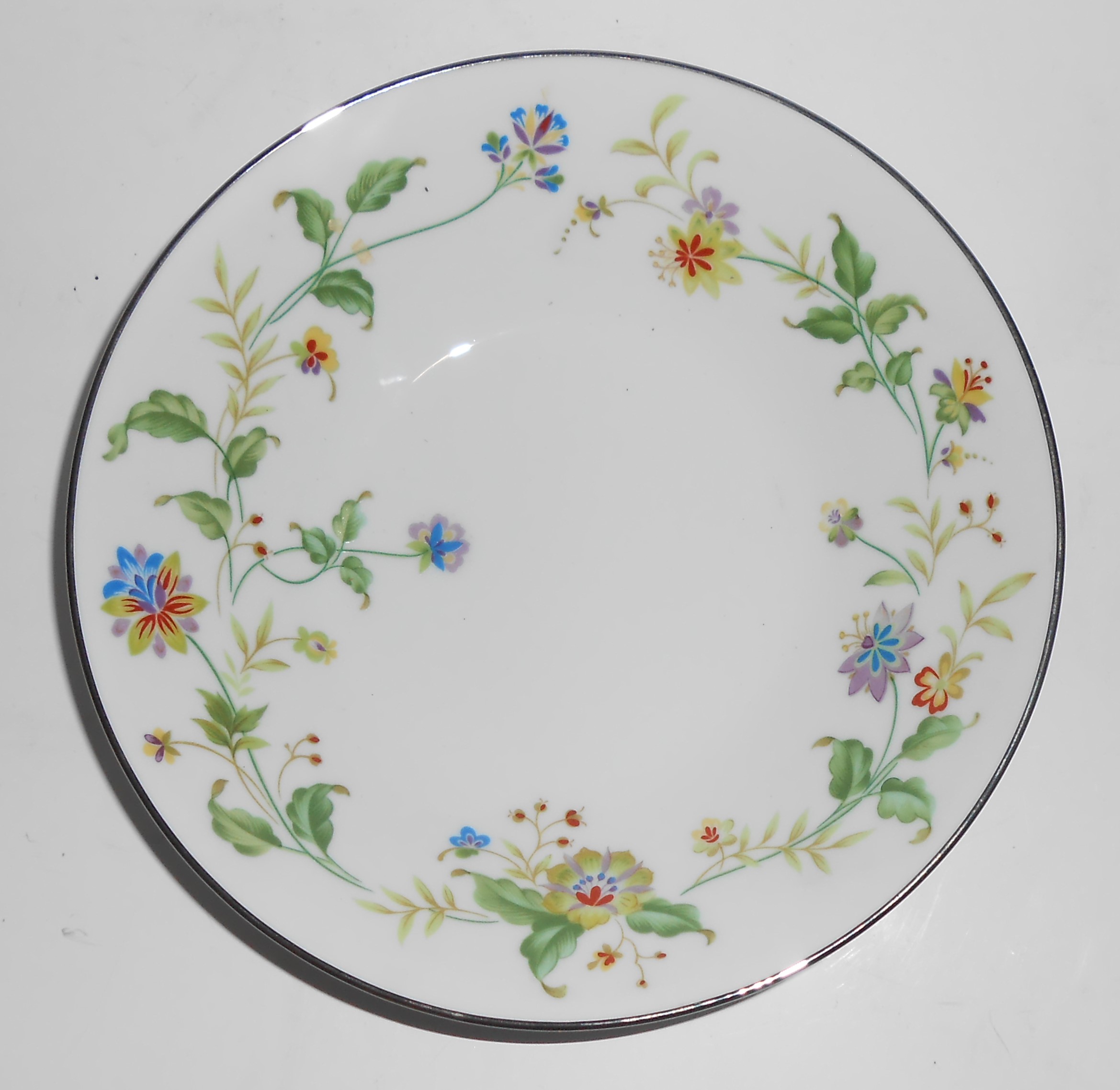 Noritake China Porcelain Nouveau Floral w/Platinum Coup
