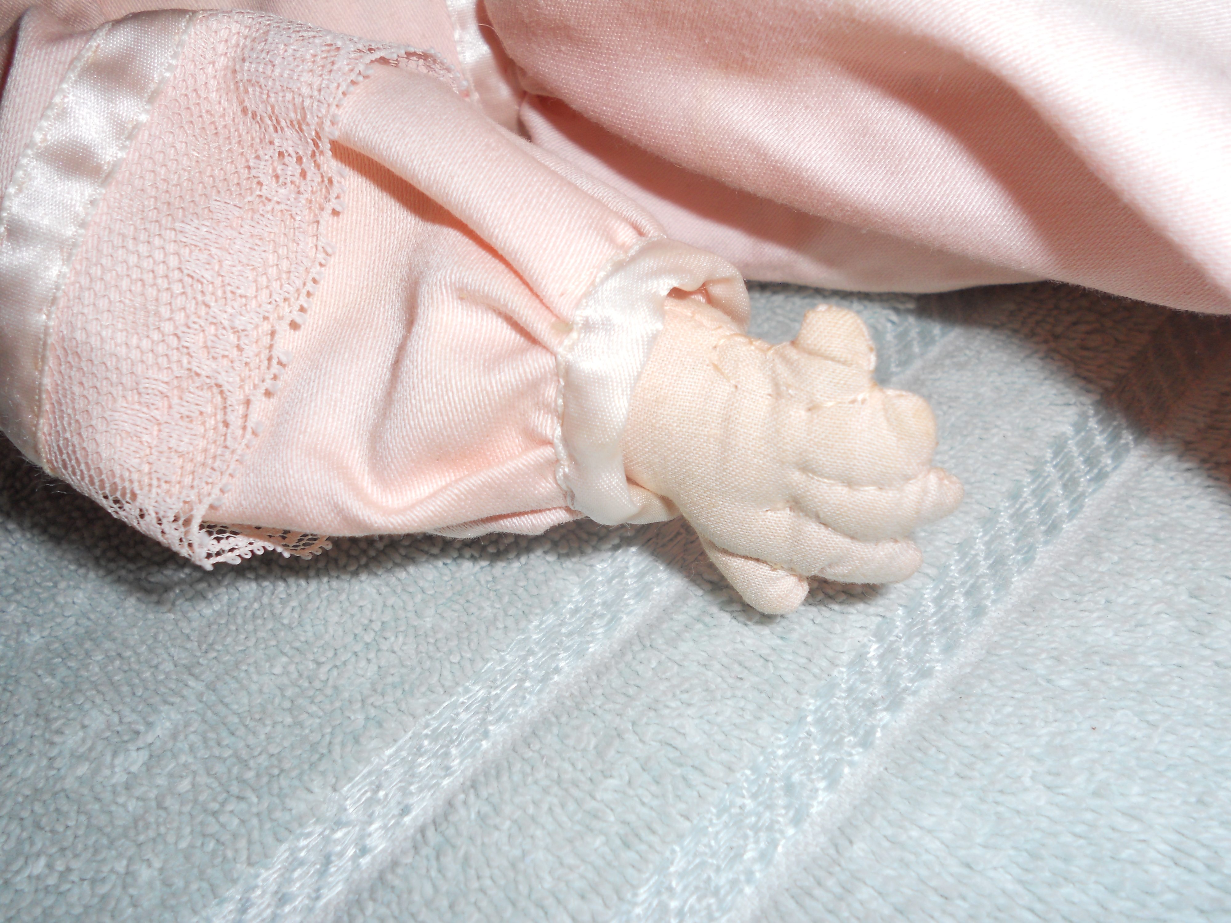Celluloid Cloth Doll signed G H Stuart Texas