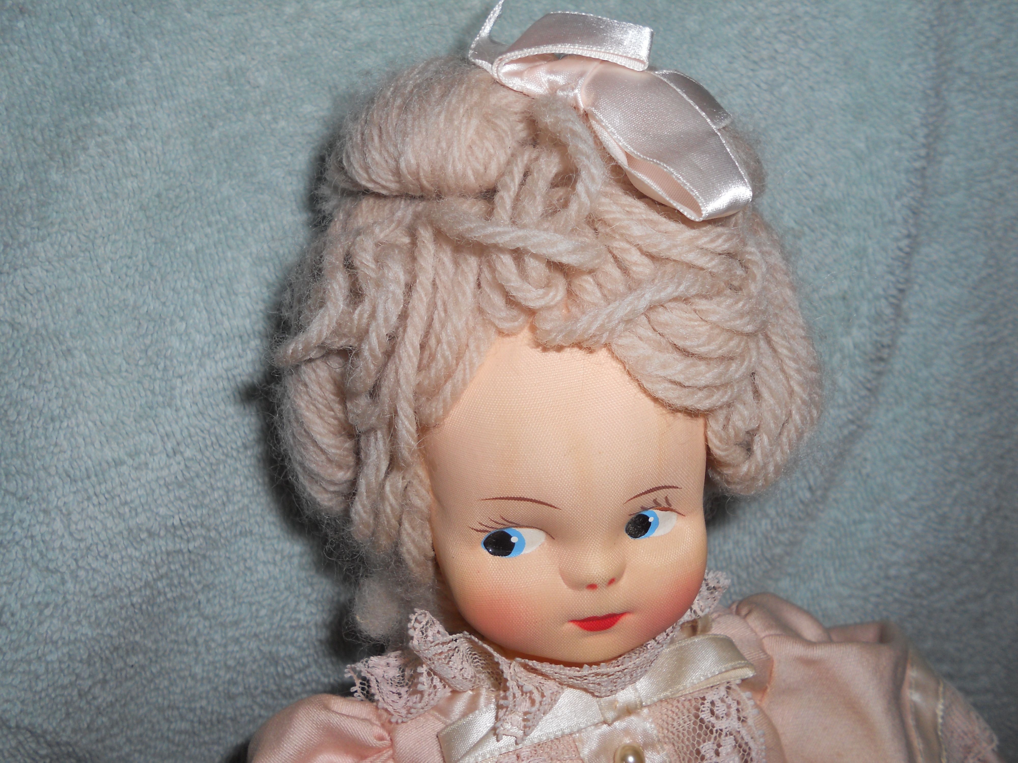 Celluloid Cloth Doll signed G H Stuart Texas